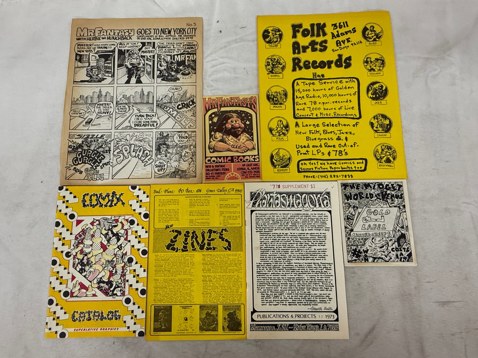 1970s Underground Comix & Zines Lot: Mr Fantasy, Phantasmagoria, Folk Arts: 1970s Underground Comix & Zines Lot: Mr Fantasy, Phantasmagoria, Folk Arts