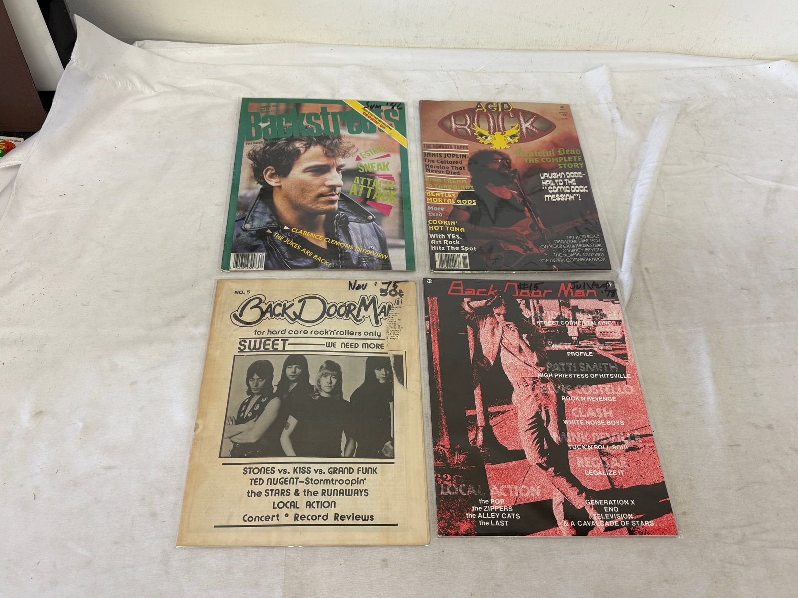 Vintage Rock Music Magazines 1970s-80s Backstreets Acid Rock Back Door Man Lot (1 of 6)