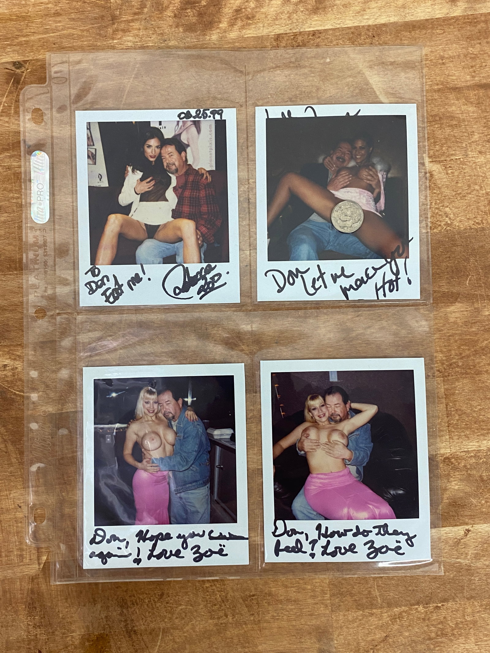 Vintage Adult Film Actress Signed Polaroid Photos: Vintage Adult Film Actress Signed Polaroid Photos