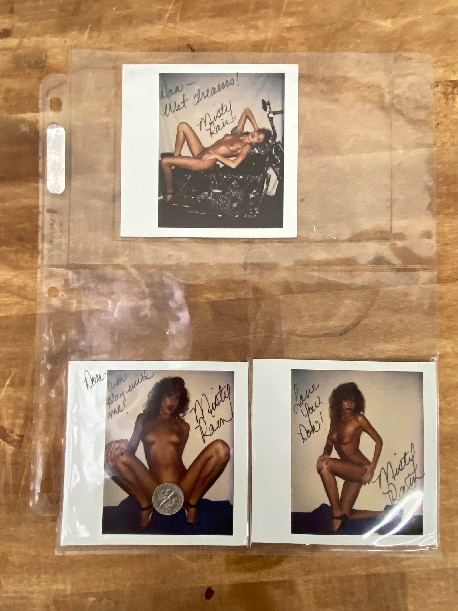 Vintage Adult Film Actress Signed Polaroid Photos: Vintage Adult Film Actress Signed Polaroid Photos