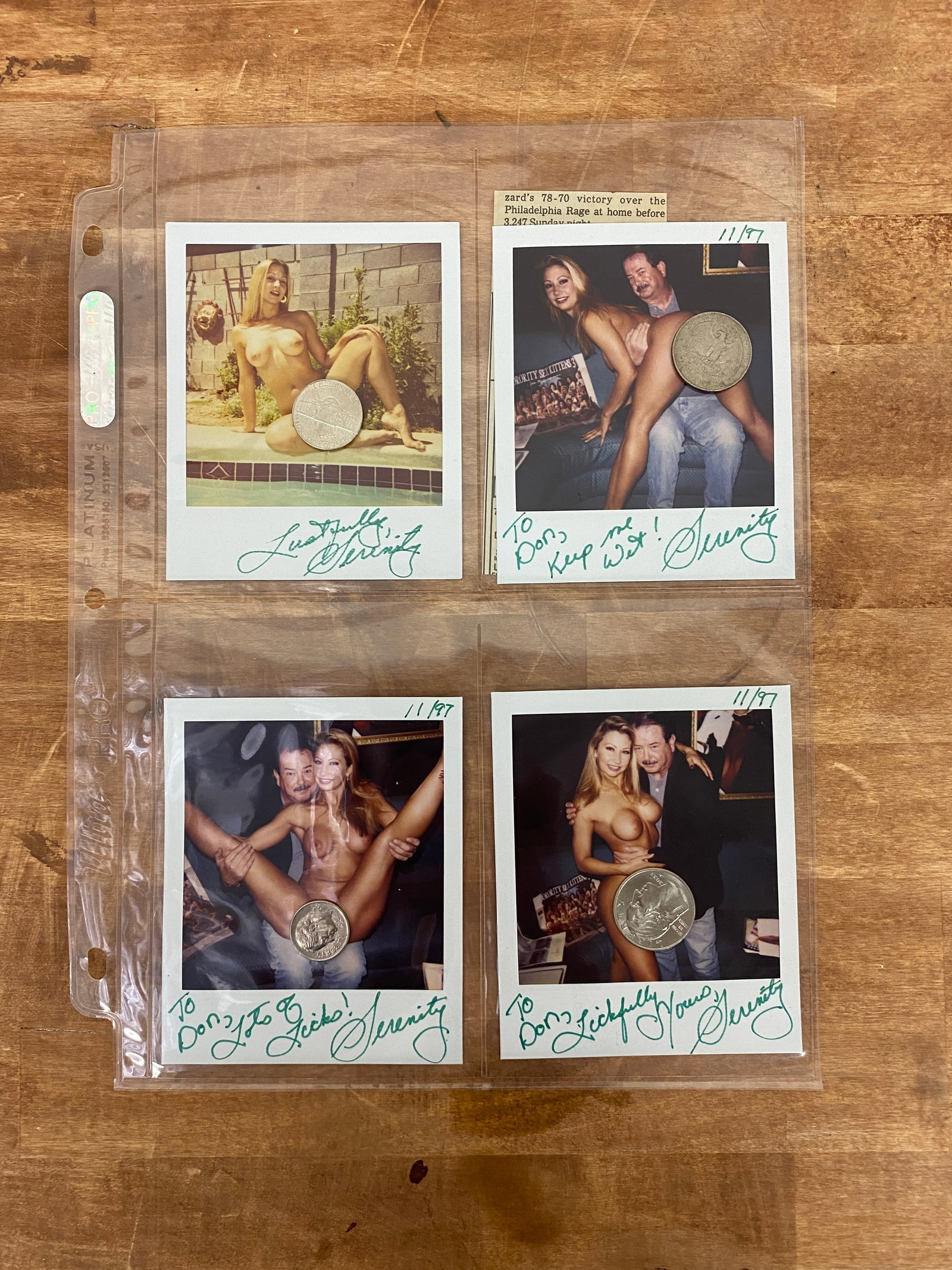Vintage Adult Film Actress Signed Polaroid Photos: Vintage Adult Film Actress Signed Polaroid Photos