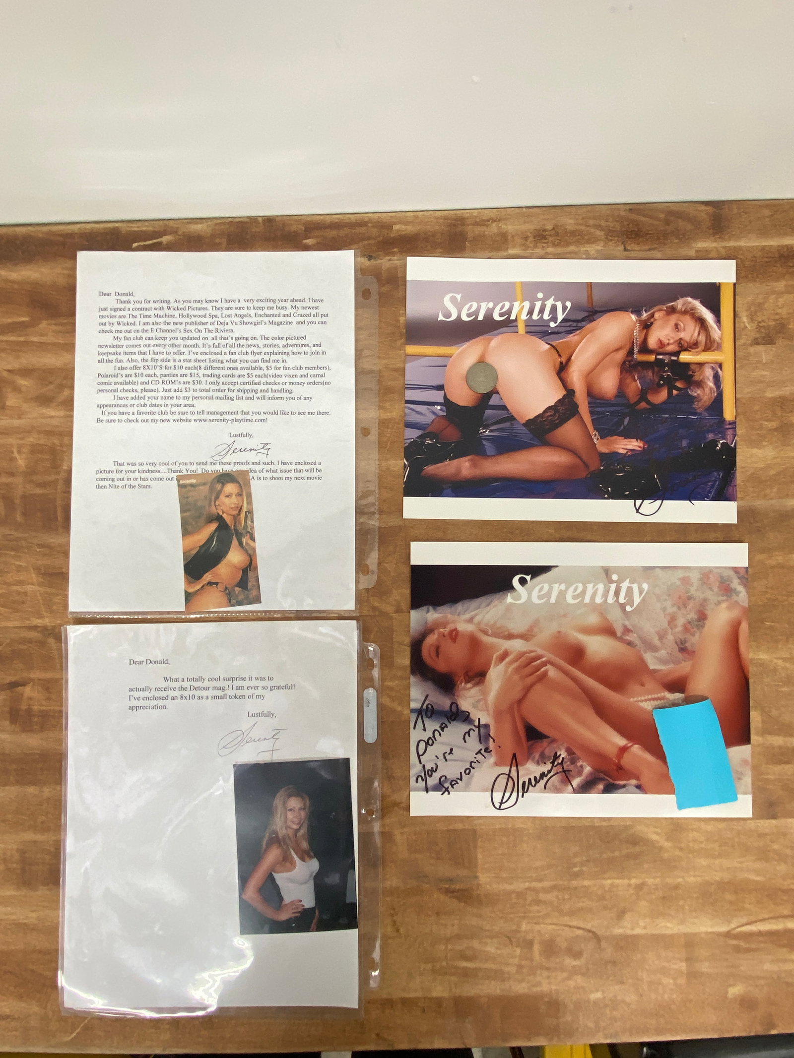 Vintage Adult Film Actress Signed 8x10 Photographs: Vintage Adult Film Actress Signed 8x10 Photographs