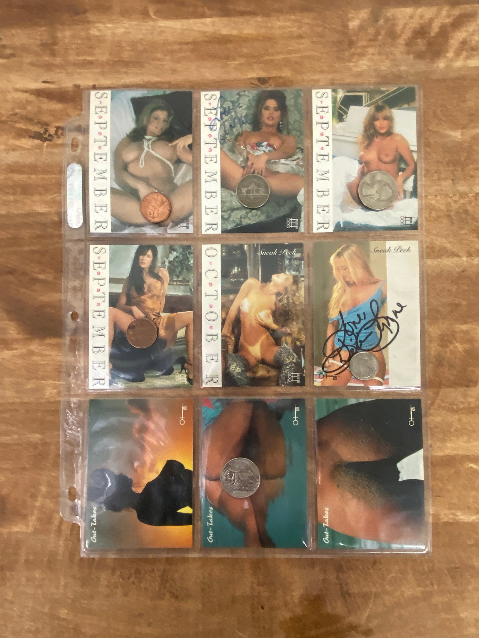 Vintage Adult Trading Card Collection - Some Signed: Vintage Adult Trading Card Collection - Some Signed