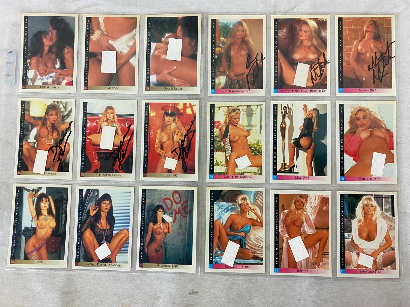 Vintage Adult Trading Card Collection - Some Signed: Vintage Adult Trading Card Collection - Some Signed