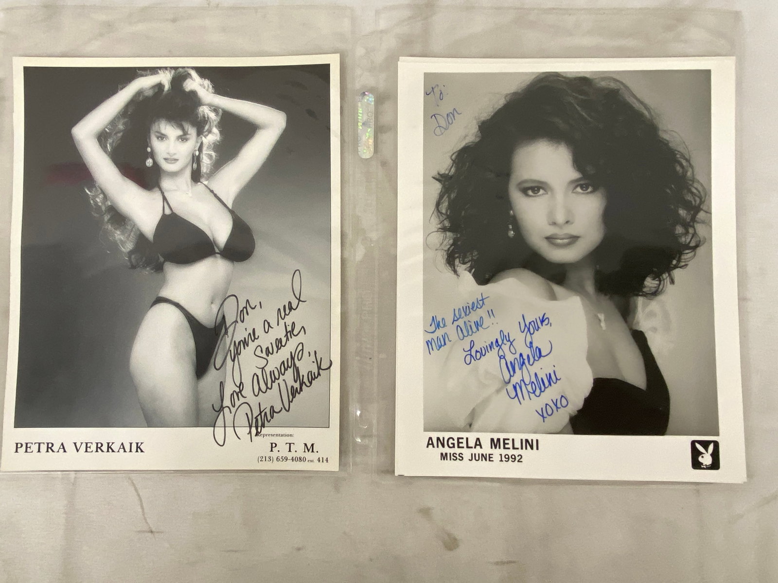 Petra Verkaik and Angela Melini Signed Playboy Photographs: Petra Verkaik and Angela Melini Signed Playboy Photographs