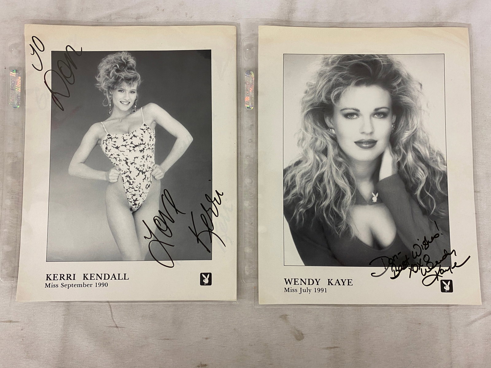 Kerri Kendall and Wendy Kaye Signed Playboy Photographs: Kerri Kendall and Wendy Kaye Signed Playboy Photographs