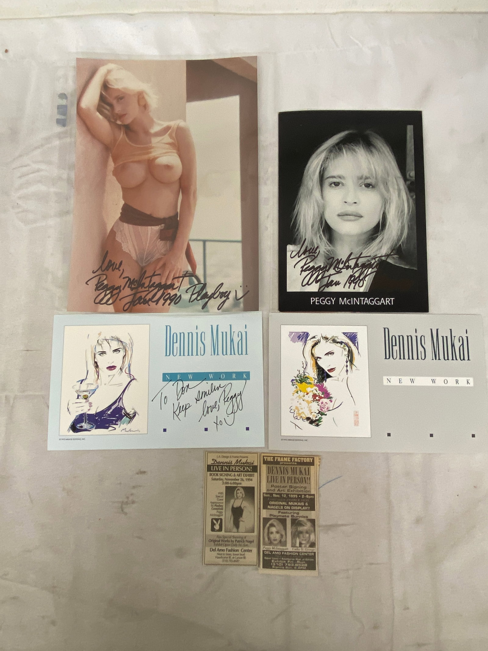 Vintage Signed Playboy Model 8x10 Photographs: Vintage Signed Playboy Model 8x10 Photographs