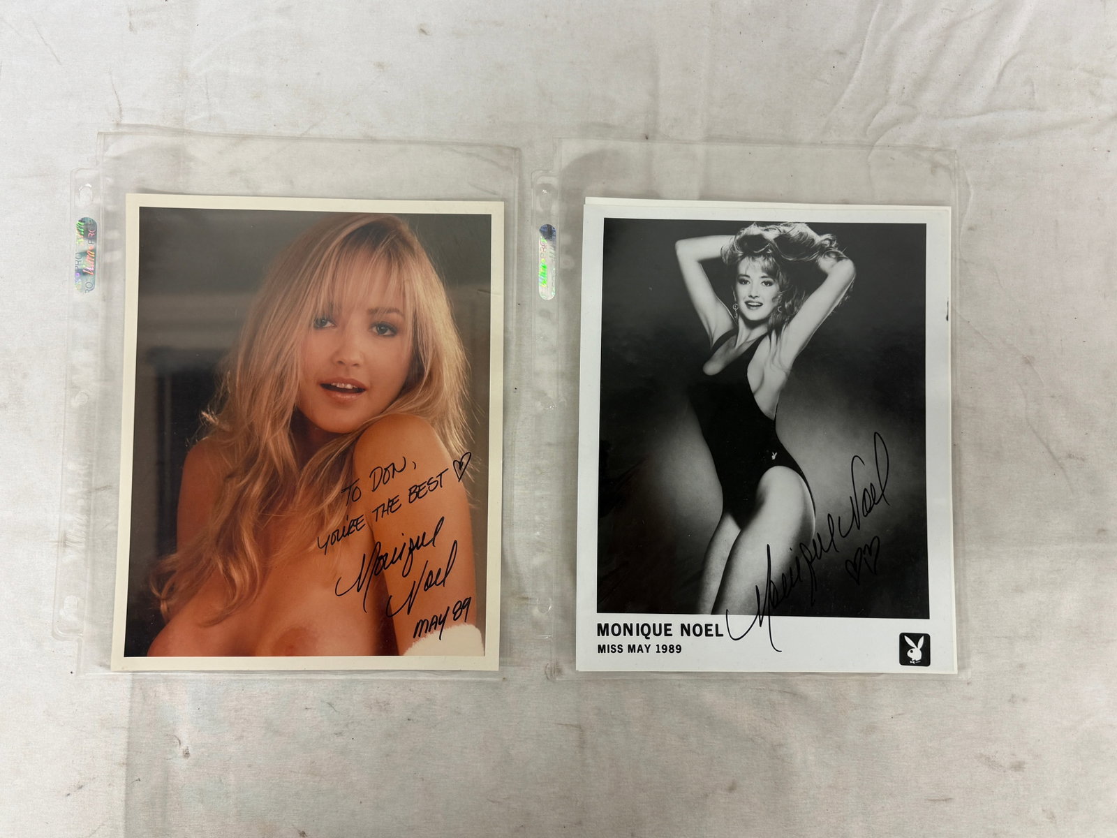 Vintage Signed Playboy Model 8x10 Photographs: Vintage Signed Playboy Model 8x10 Photographs