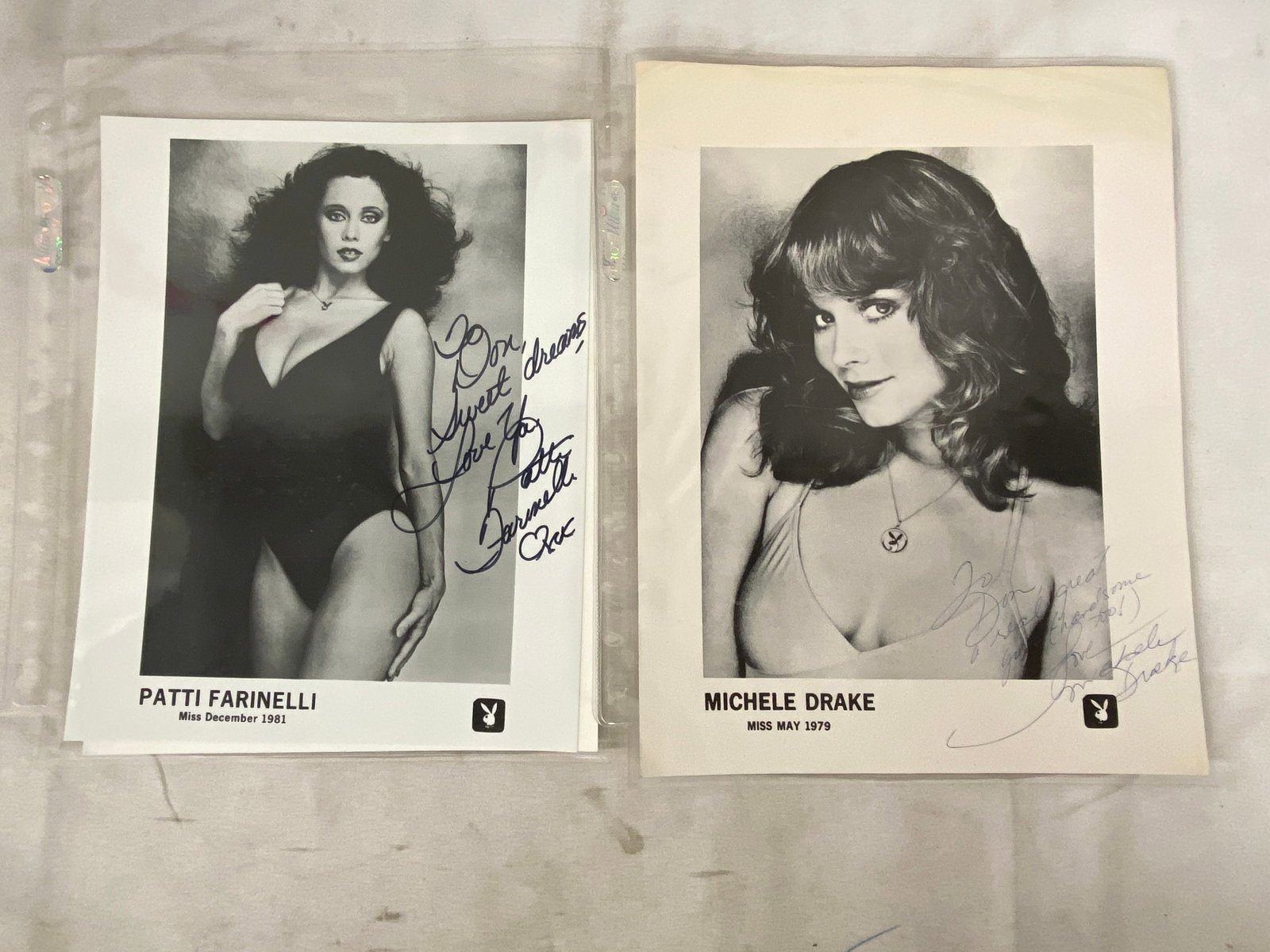 Vintage Signed Playboy Model 8x10 Photographs: Vintage Signed Playboy Model 8x10 Photographs