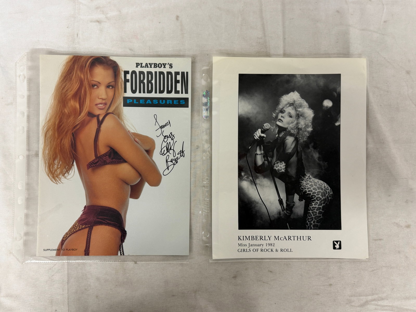 Vintage Signed Playboy Model 8x10 Photographs: Vintage Signed Playboy Model 8x10 Photographs