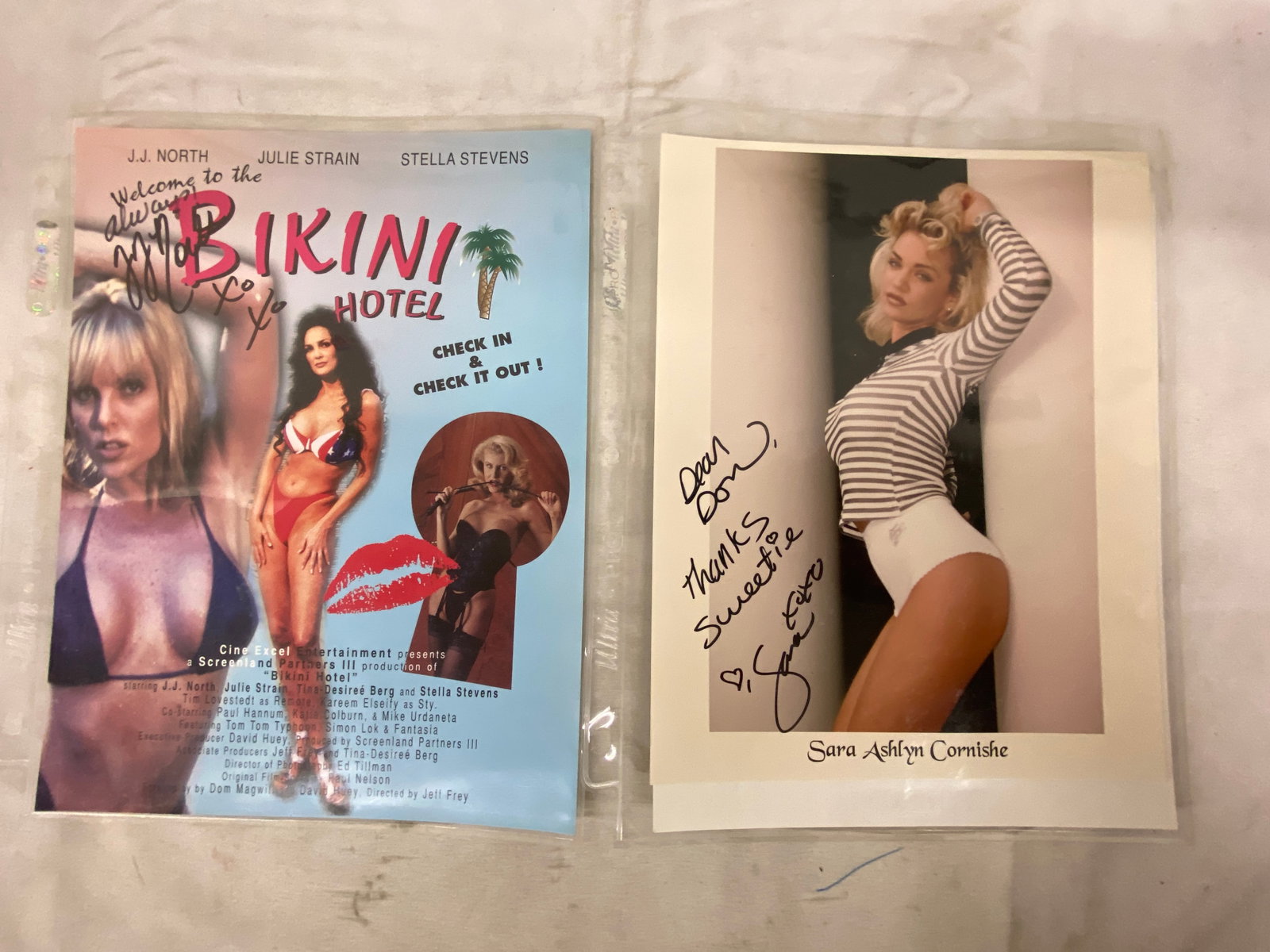 Vintage Signed Playboy Model 8x10 Photographs: Vintage Signed Playboy Model 8x10 Photographs