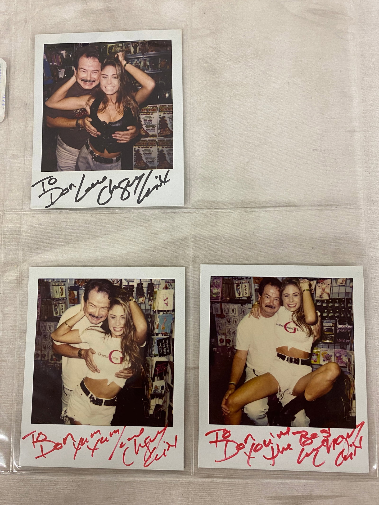 Vintage Adult Film Actress Signed Polaroid Photographs: Vintage Adult Film Actress Signed Polaroid Photographs