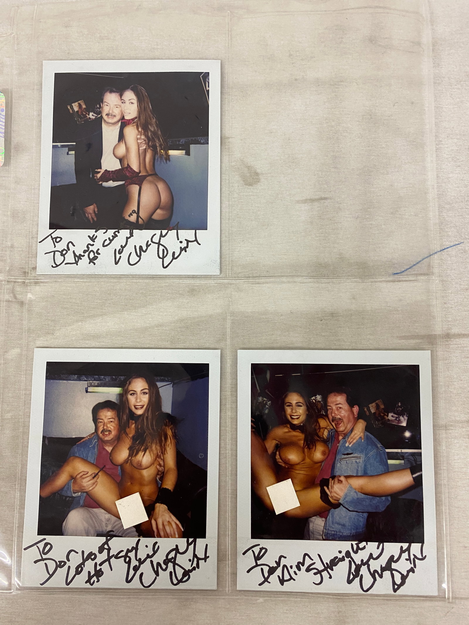 Vintage Adult Film Actress Signed Polaroid Photographs: Vintage Adult Film Actress Signed Polaroid Photographs