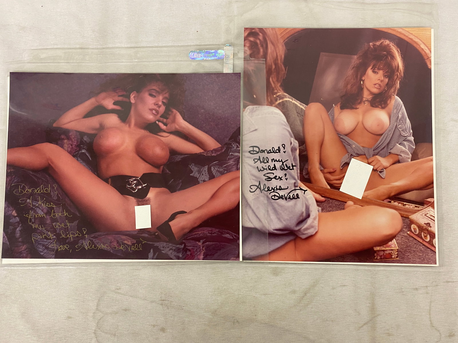 Vintage Adult Film Actress Signed Color Photographs: Vintage Adult Film Actress Signed Color Photographs