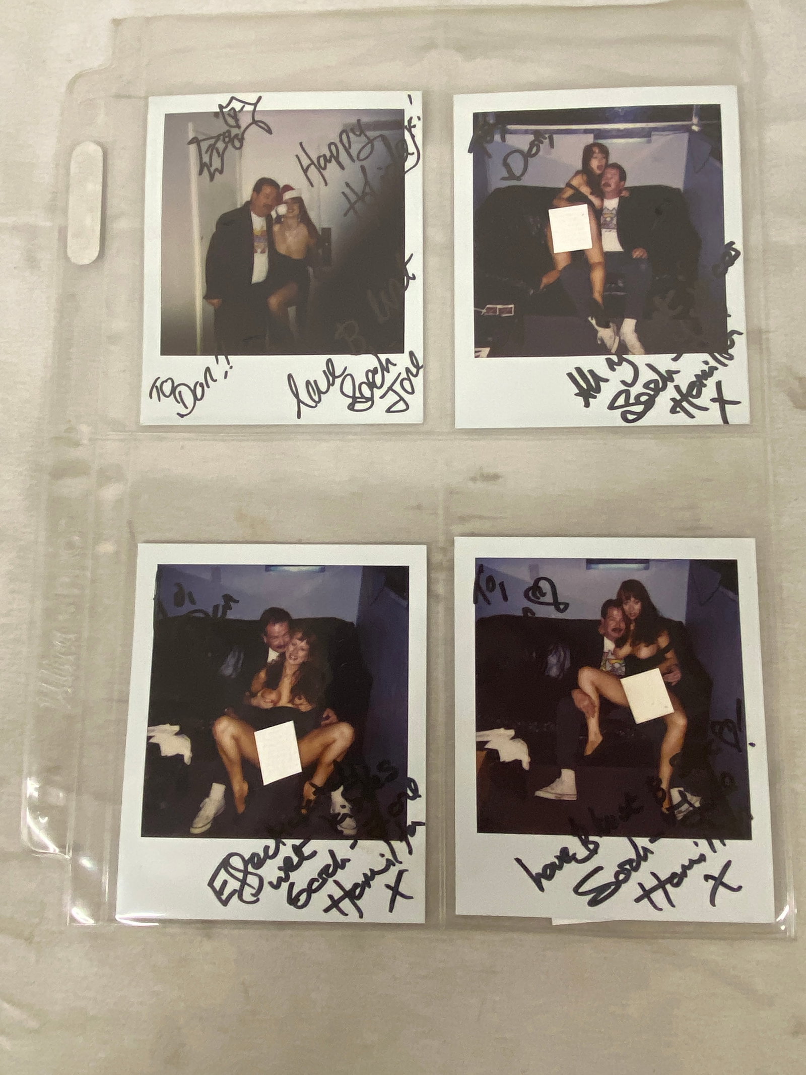 Vintage Adult Film Actress Signed Polaroid Photographs: Vintage Adult Film Actress Signed Polaroid Photographs