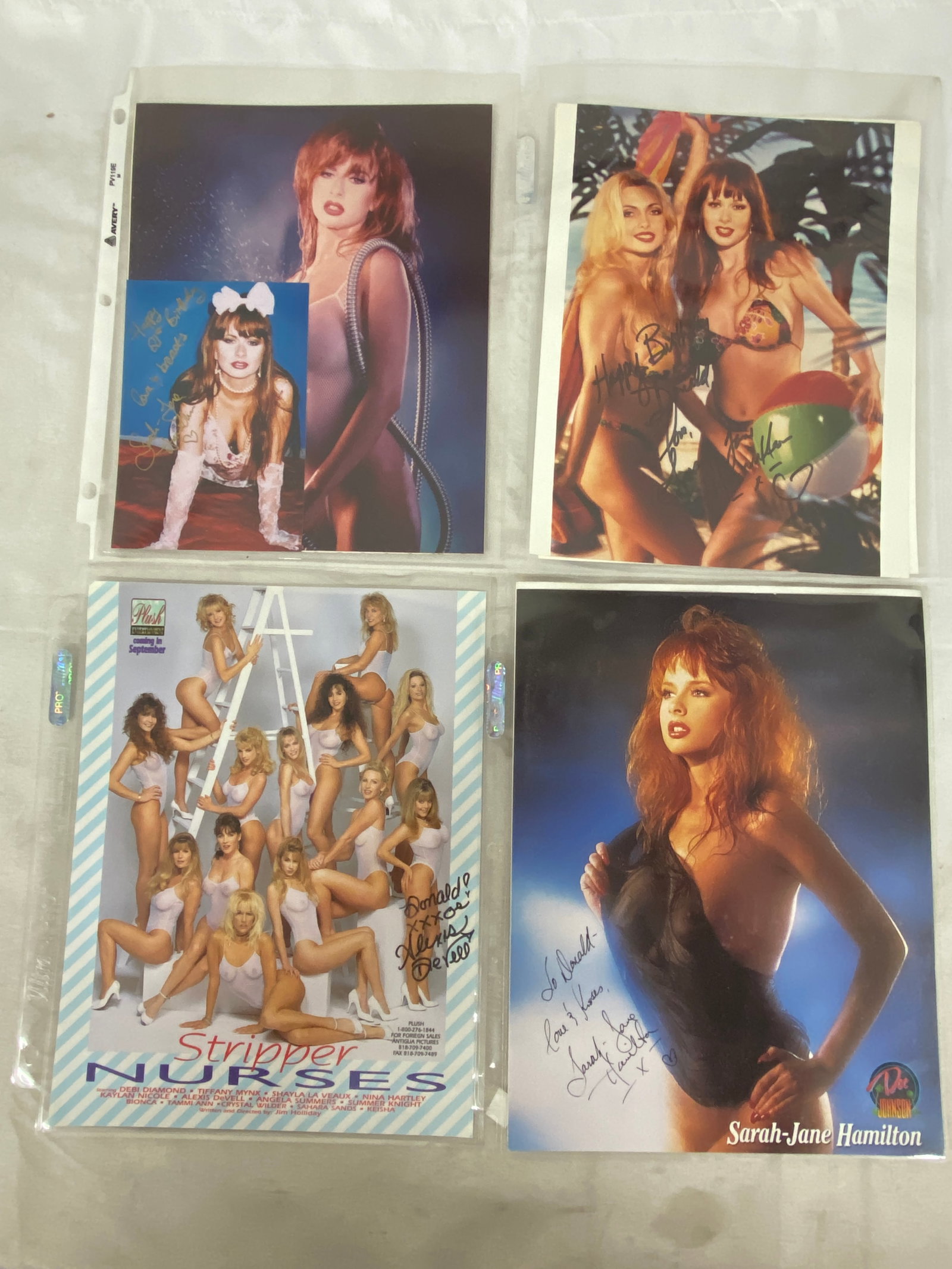 Vintage Adult Film Actress Signed Photograph Collection Lot: Vintage Adult Film Actress Signed Photograph Collection Lot