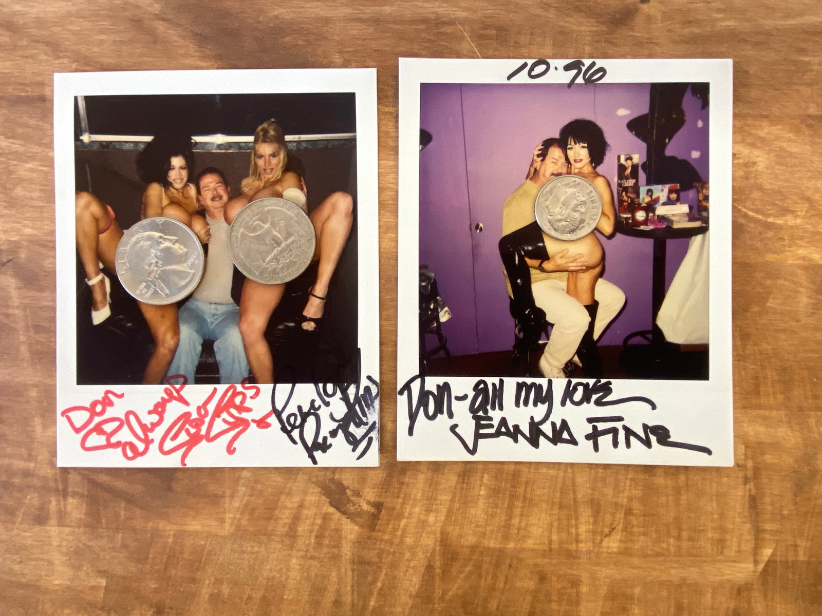 Vintage Adult Film Actress Signed Polaroid Photographs: Vintage Adult Film Actress Signed Polaroid Photographs