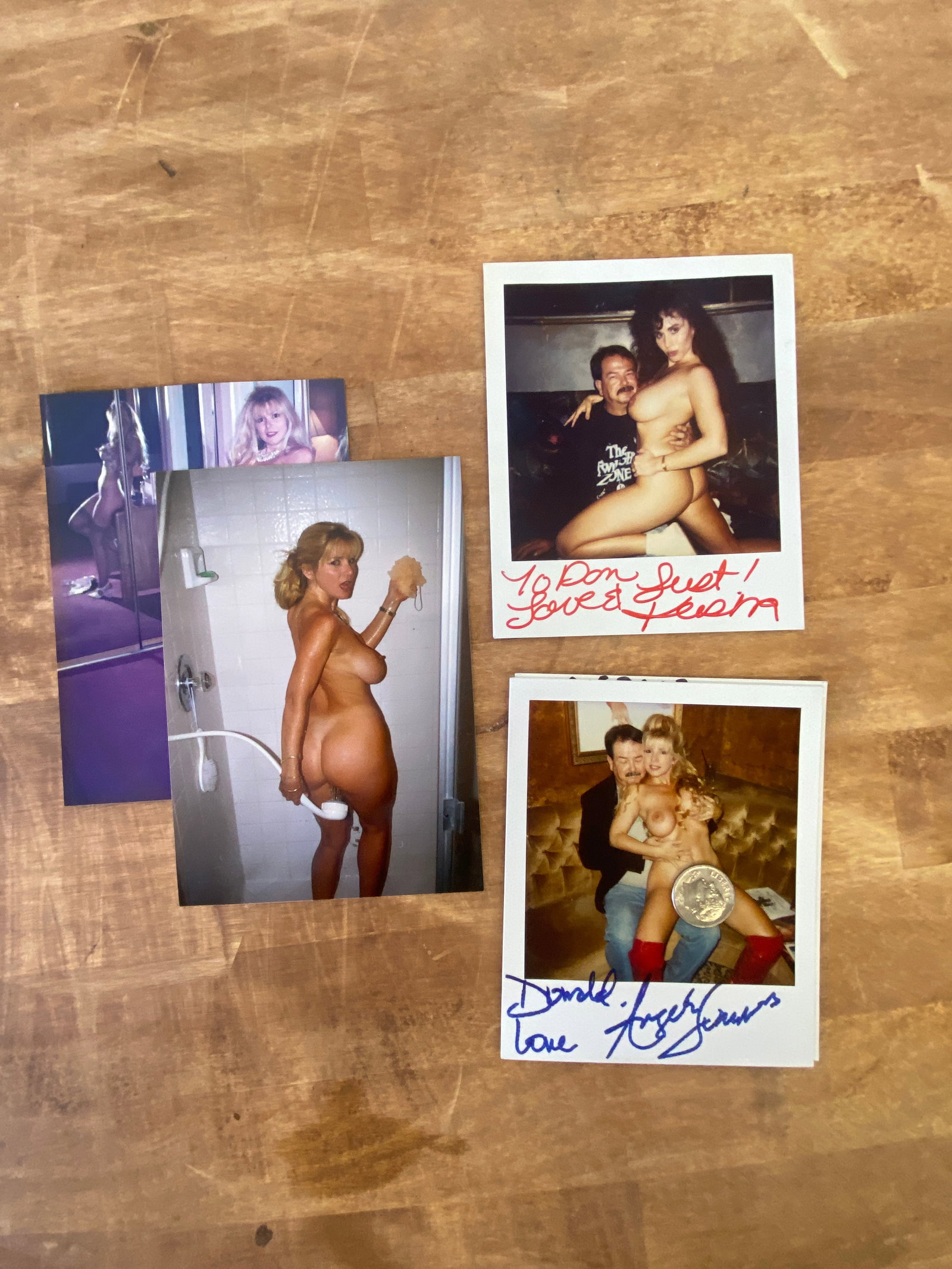 Vintage Adult Film Actress Signed Polaroid Photographs: Vintage Adult Film Actress Signed Polaroid Photographs
