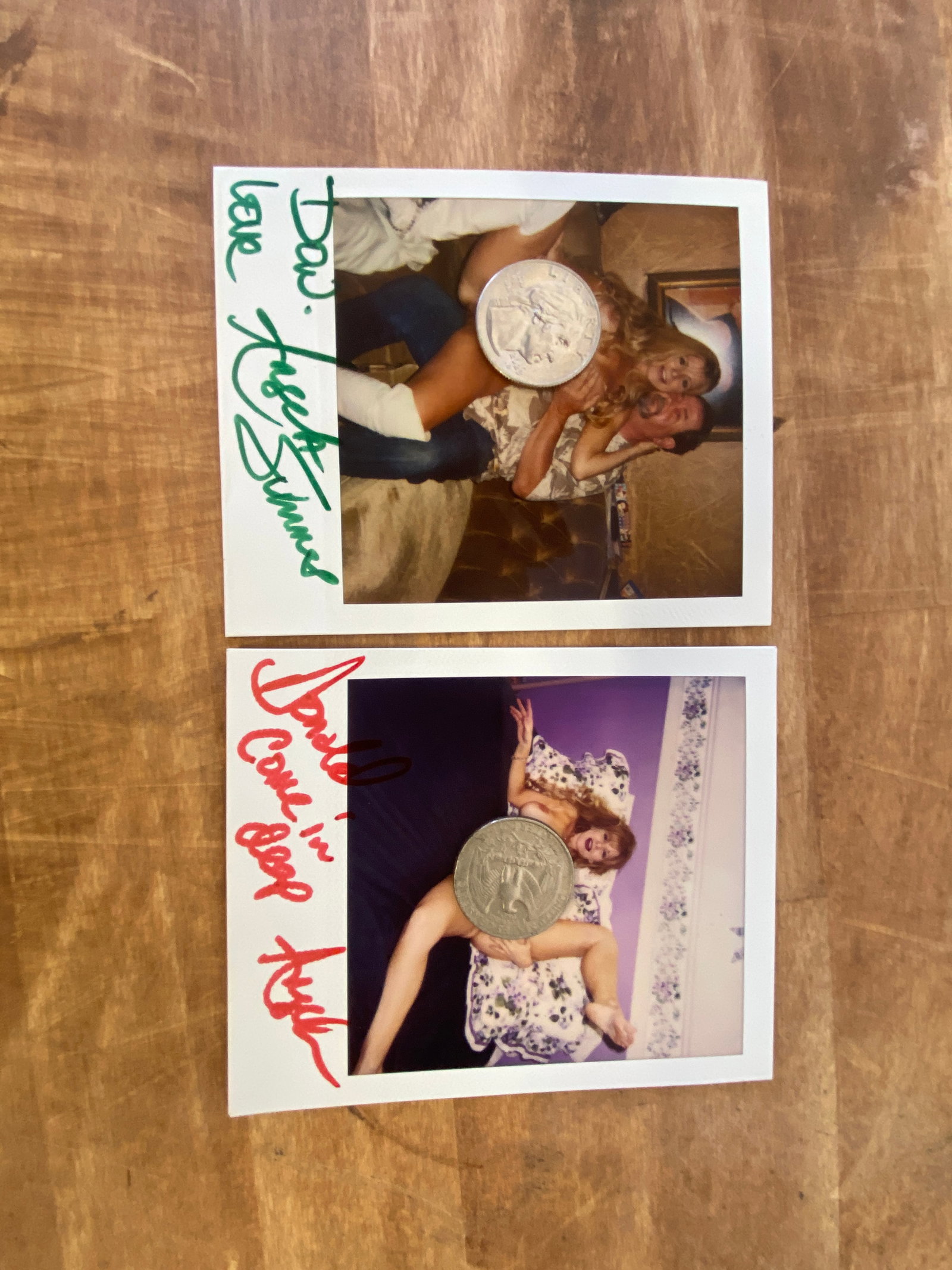 Vintage Adult Film Actress Signed Polaroid Photographs: Vintage Adult Film Actress Signed Polaroid Photographs