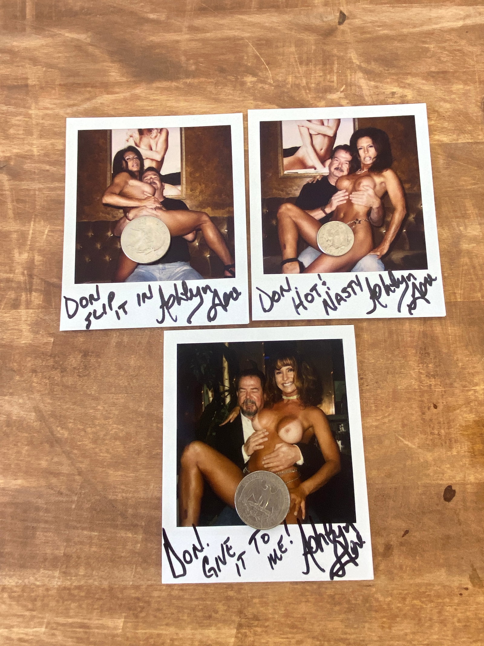 Vintage Adult Film Actress Signed Polaroid Photographs: Vintage Adult Film Actress Signed Polaroid Photographs
