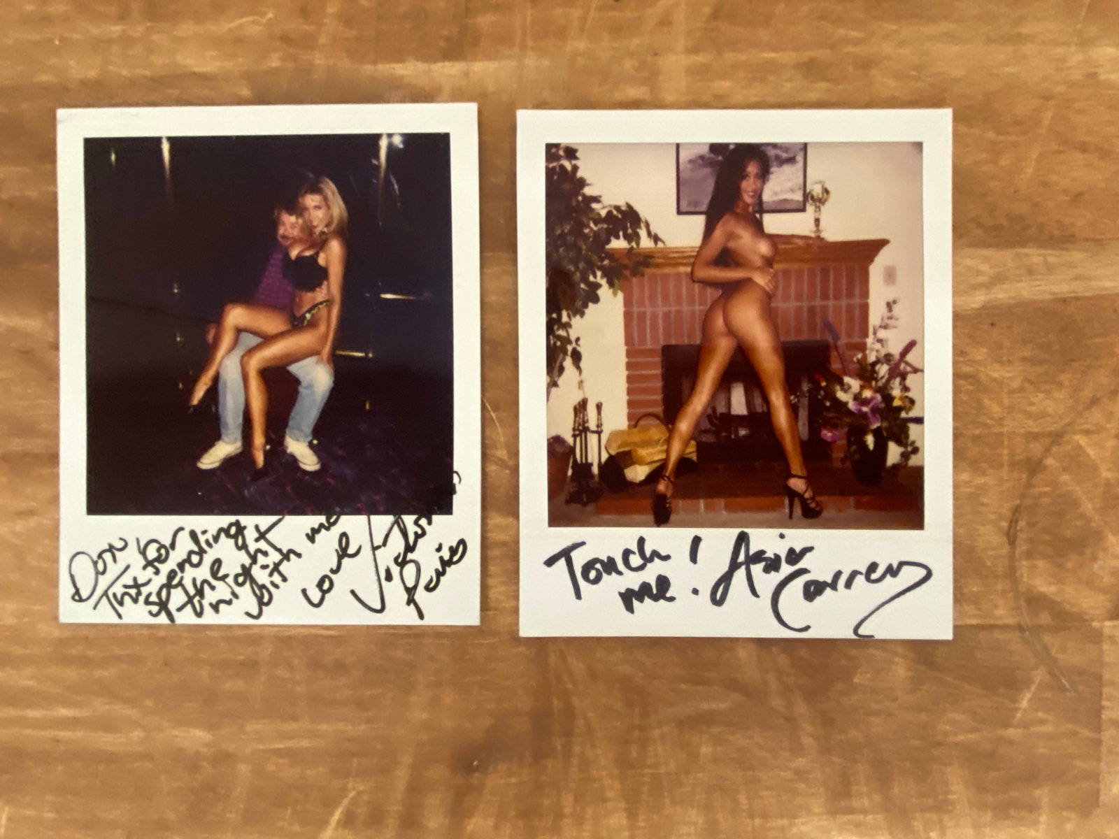 Vintage Adult Film Actress Signed Polaroid Photographs: Vintage Adult Film Actress Signed Polaroid Photographs