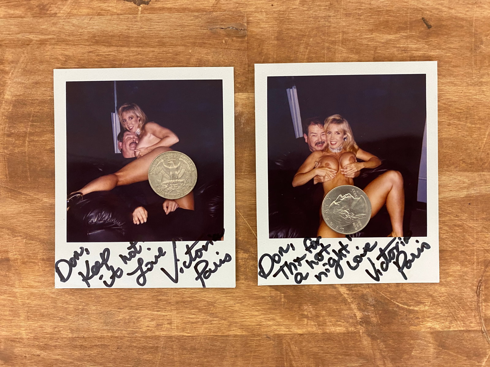 Vintage Adult Film Actress Signed Polaroid Photographs: Vintage Adult Film Actress Signed Polaroid Photographs
