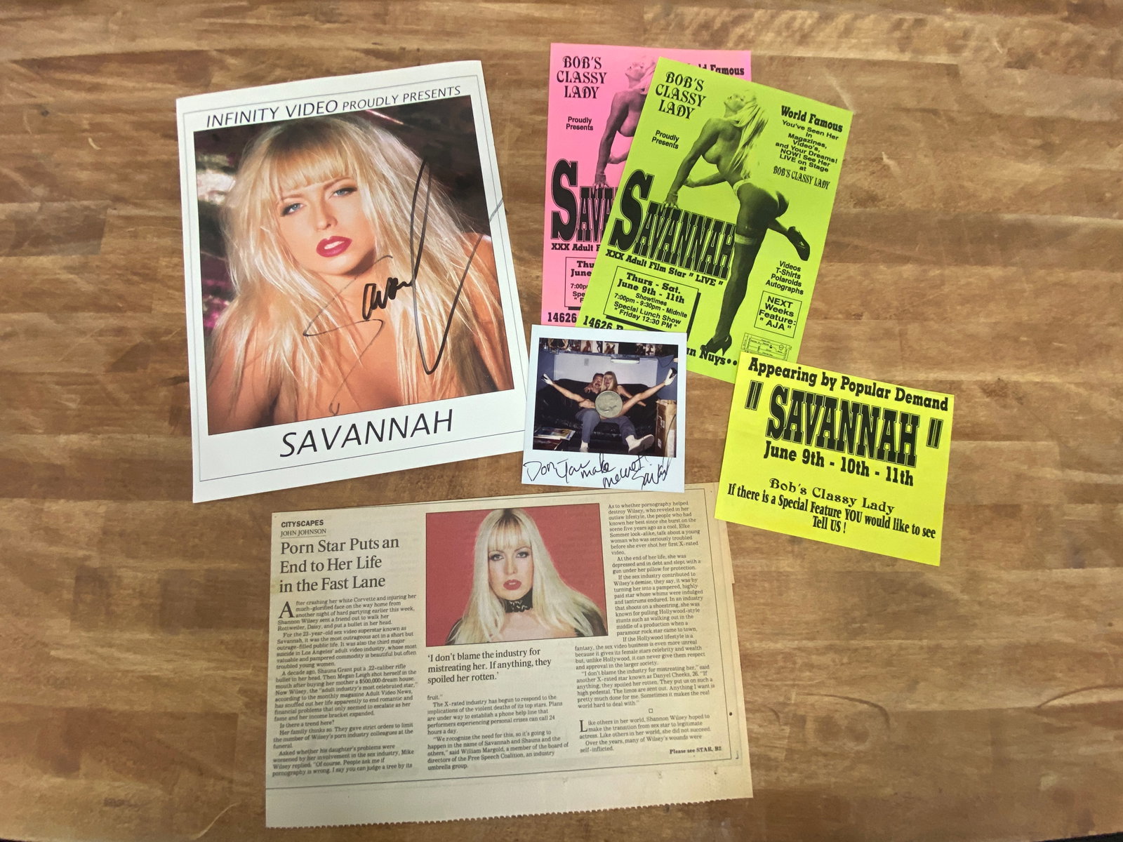 Vintage Adult Film Star Signed Photograph and Memorabilia: Vintage Adult Film Star Signed Photograph and Memorabilia