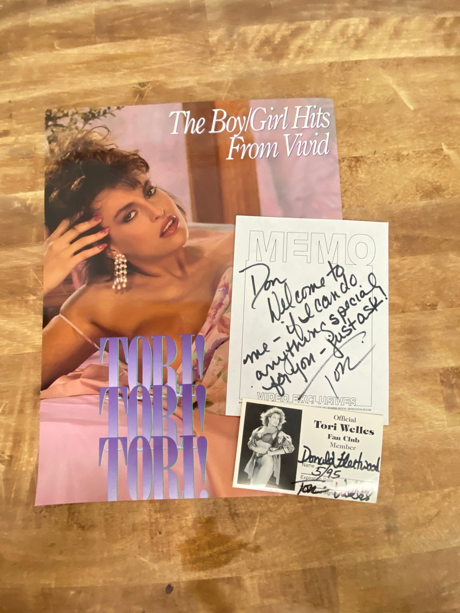 Vintage Tori Wells Signed Fan Club and Memorabilia Collection (1 of 3)