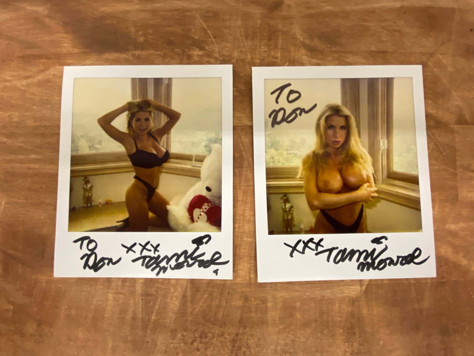 Vintage Adult Film Actress Signed Polaroid Photographs: Vintage Adult Film Actress Signed Polaroid Photographs