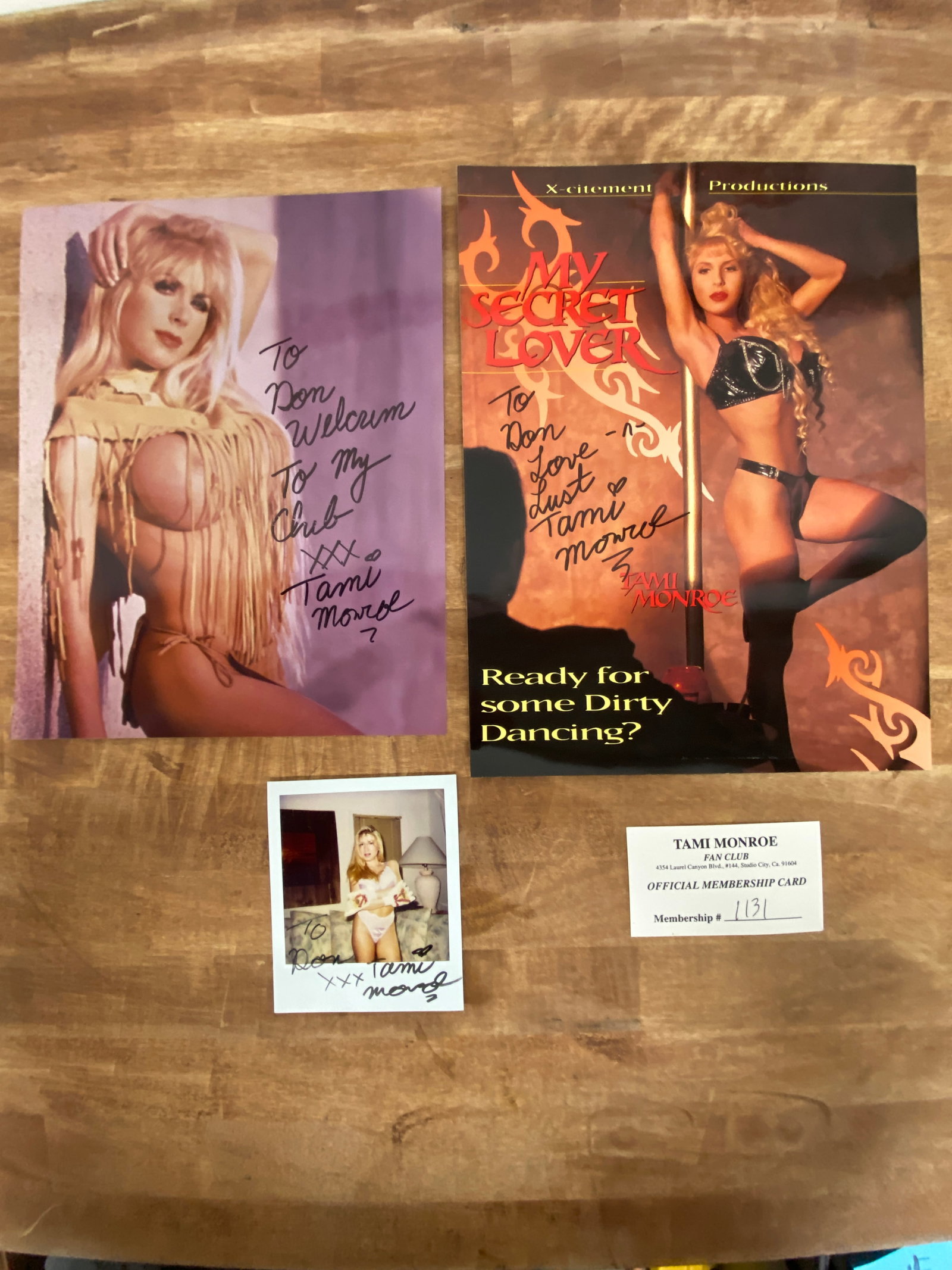 Vintage Tami Monroe Adult Film Star Signed Poster Magazine and Photo: Vintage Tami Monroe Adult Film Star Signed Poster Magazine and Photo
