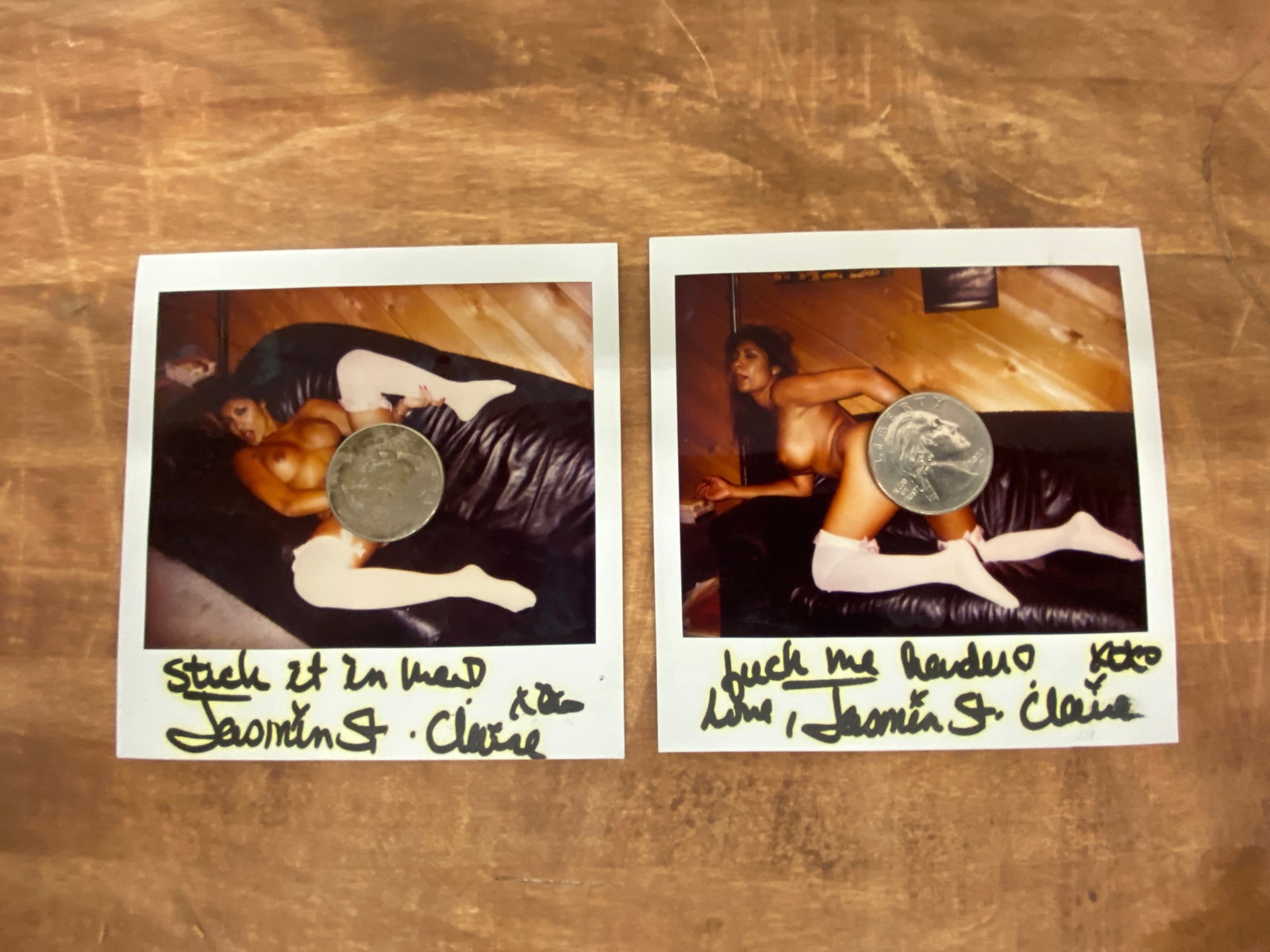Vintage Adult Film Actress Signed Polaroid Photographs: Vintage Adult Film Actress Signed Polaroid Photographs