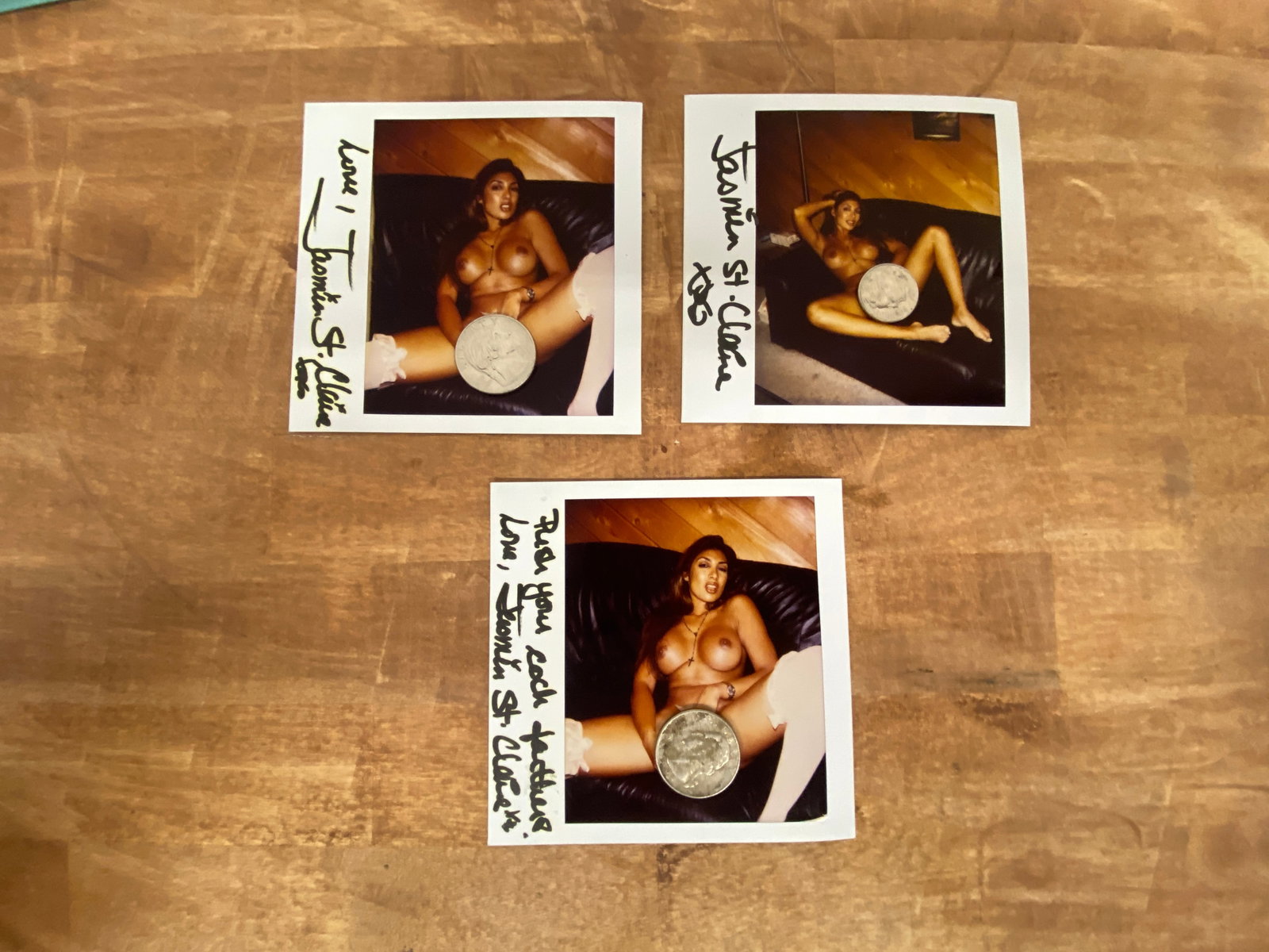 Vintage Adult Film Actress Signed Polaroid Photographs: Vintage Adult Film Actress Signed Polaroid Photographs