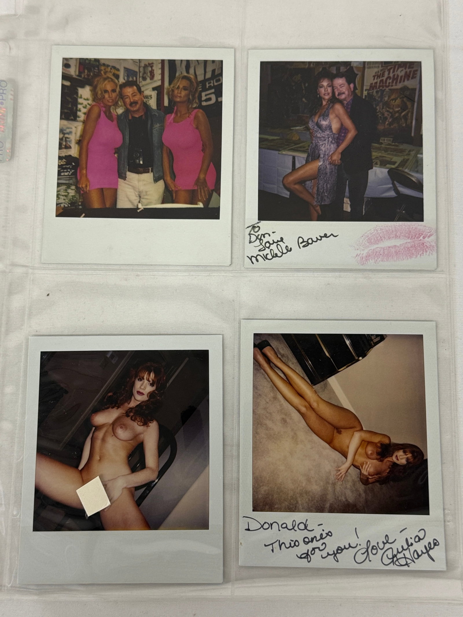 Vintage Adult Film Actress Signed Polaroid Photographs: Vintage Adult Film Actress Signed Polaroid Photographs