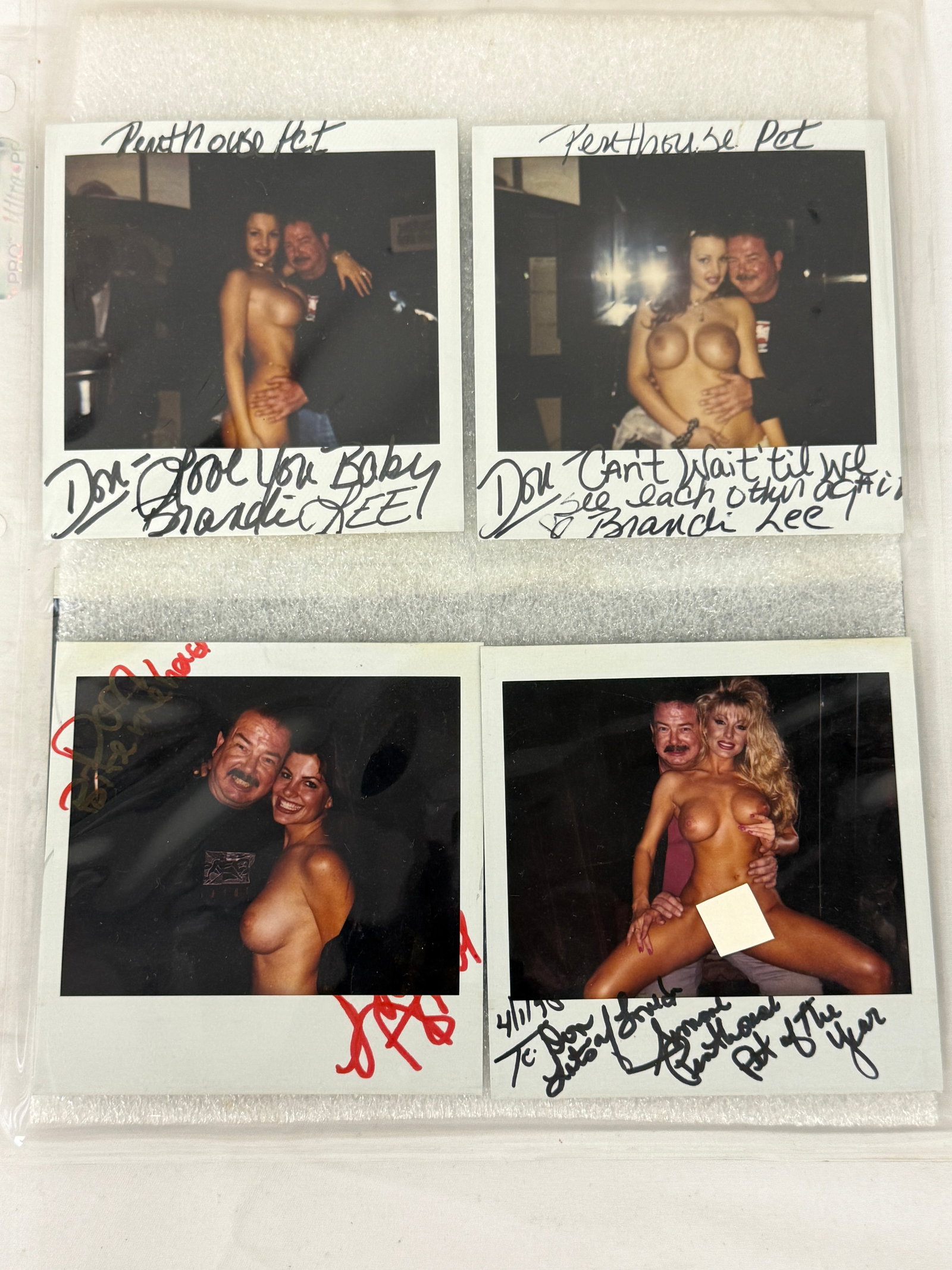 Vintage Adult Film Actress Signed Polaroid Photographs: Vintage Adult Film Actress Signed Polaroid Photographs