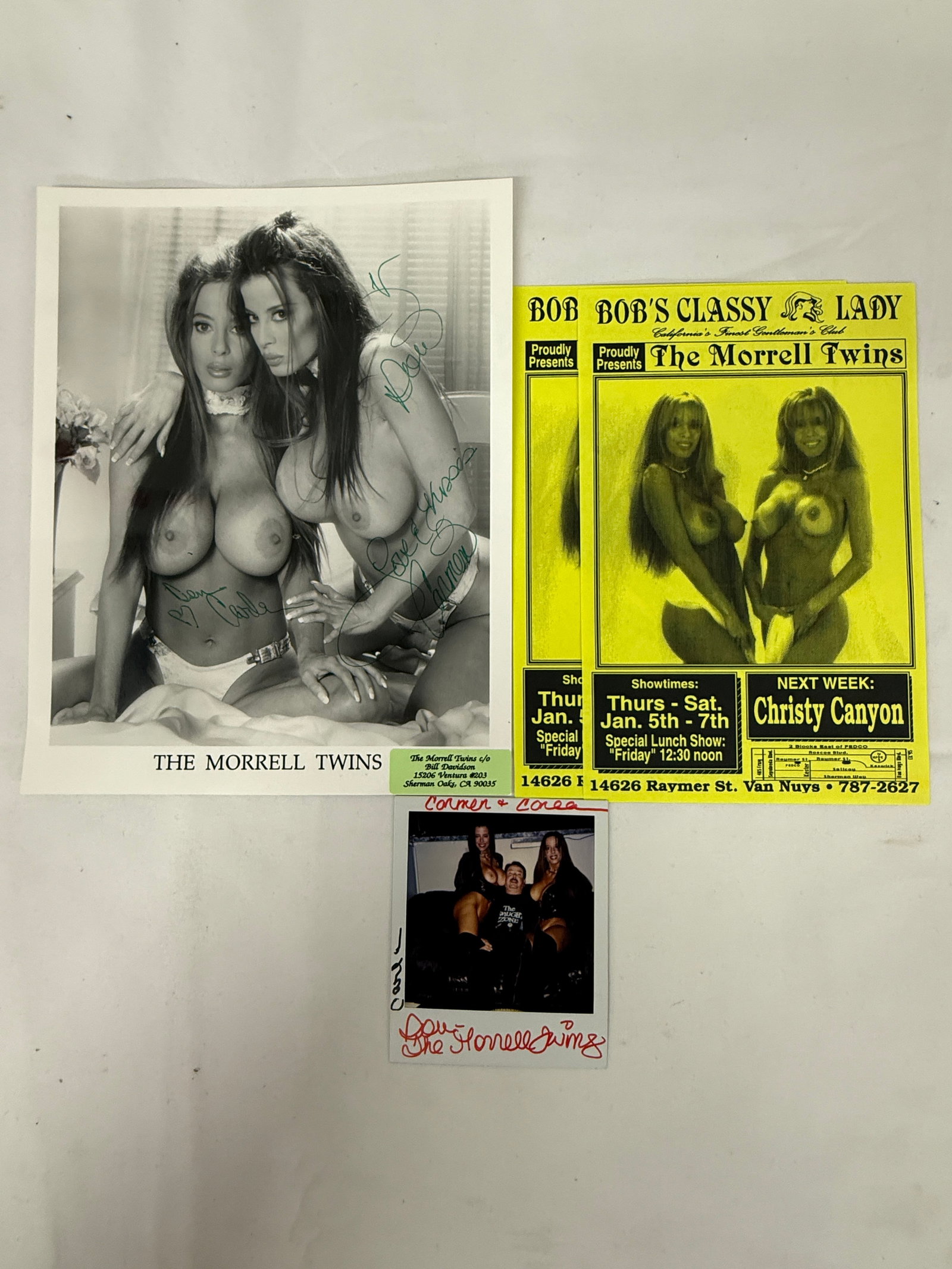 Vintage Adult Film Actress Signed Ephemera Collection Lot: Vintage Adult Film Actress Signed Ephemera Collection Lot