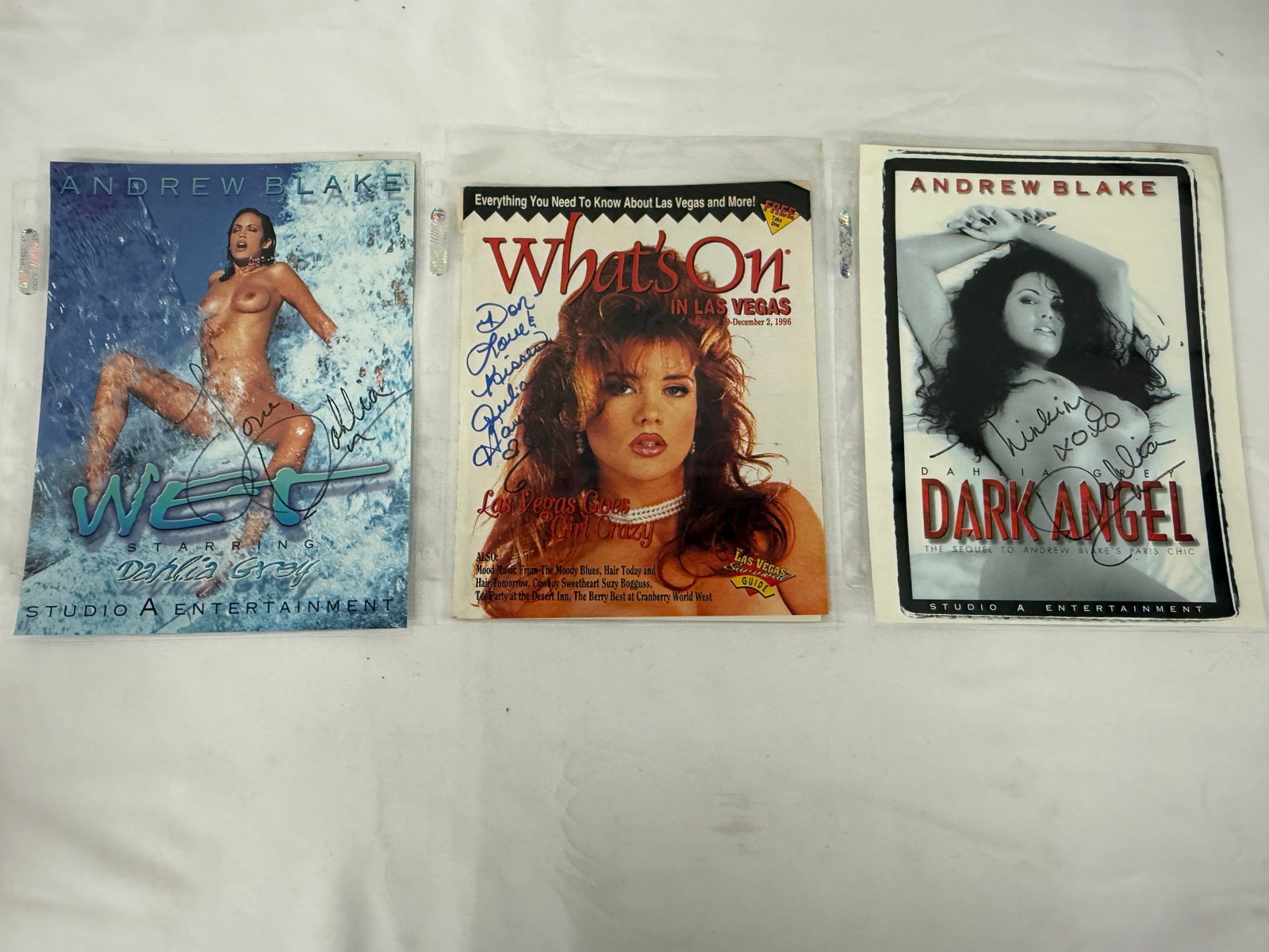 Vintage Adult Film Actress Signed Ephemera Collection Lot: Vintage Adult Film Actress Signed Ephemera Collection Lot