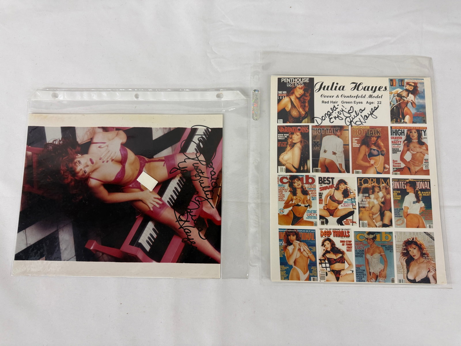 Vintage Adult Film Actress Signed Ephemera Collection Lot: Vintage Adult Film Actress Signed Ephemera Collection Lot
