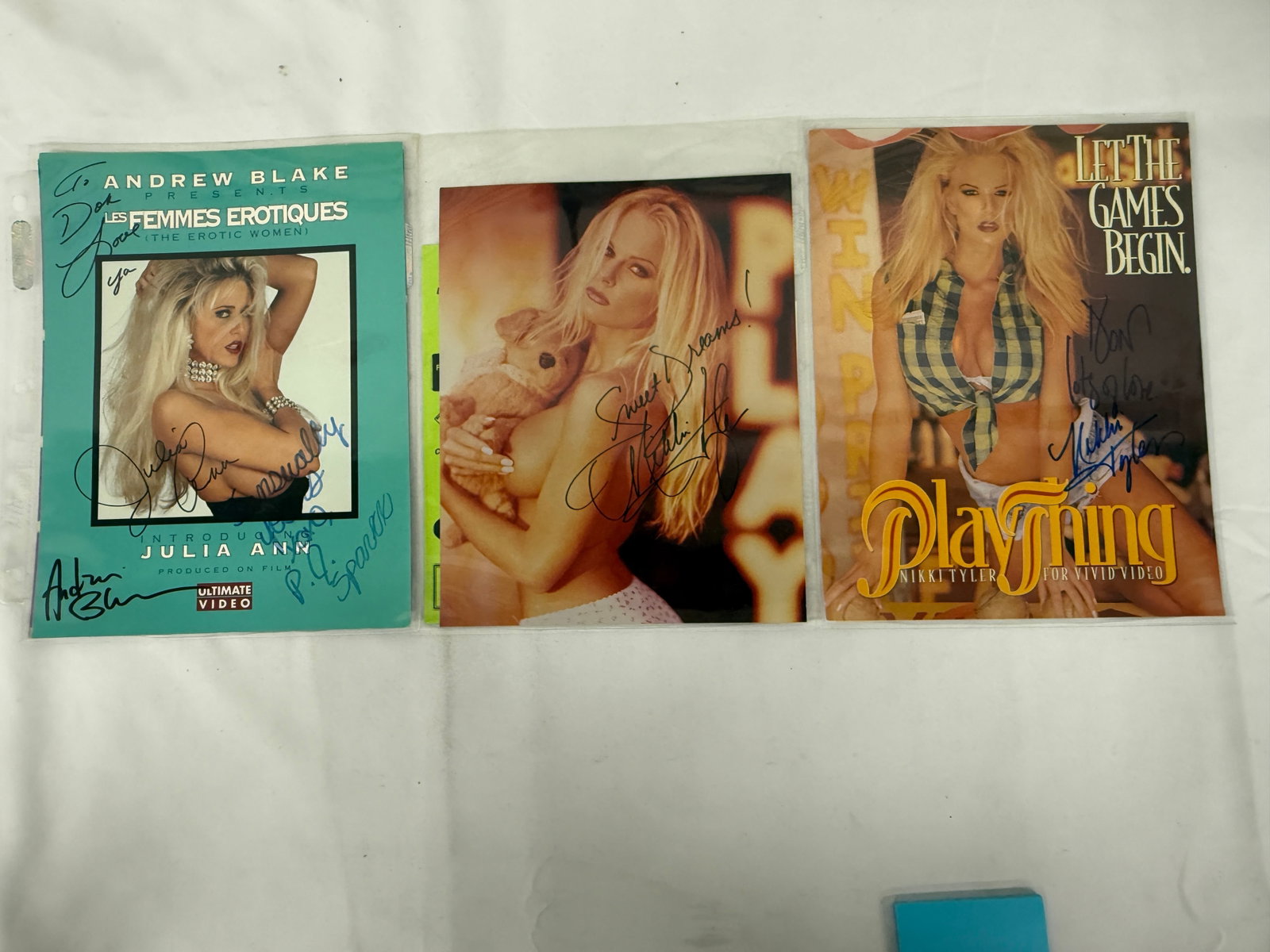 Vintage Adult Film Actress Signed Ephemera Collection Lot: Vintage Adult Film Actress Signed Ephemera Collection Lot