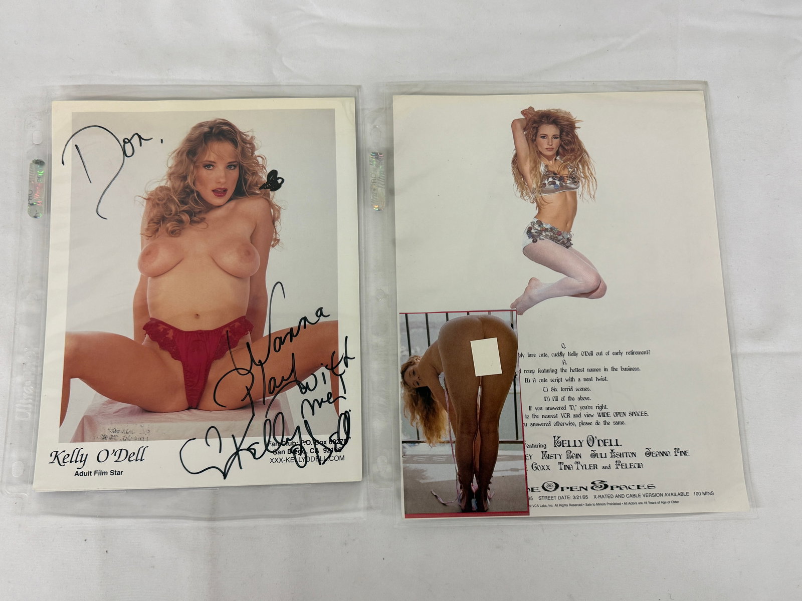 Vintage Adult Film Actress Signed Ephemera Collection Lot: Vintage Adult Film Actress Signed Ephemera Collection Lot