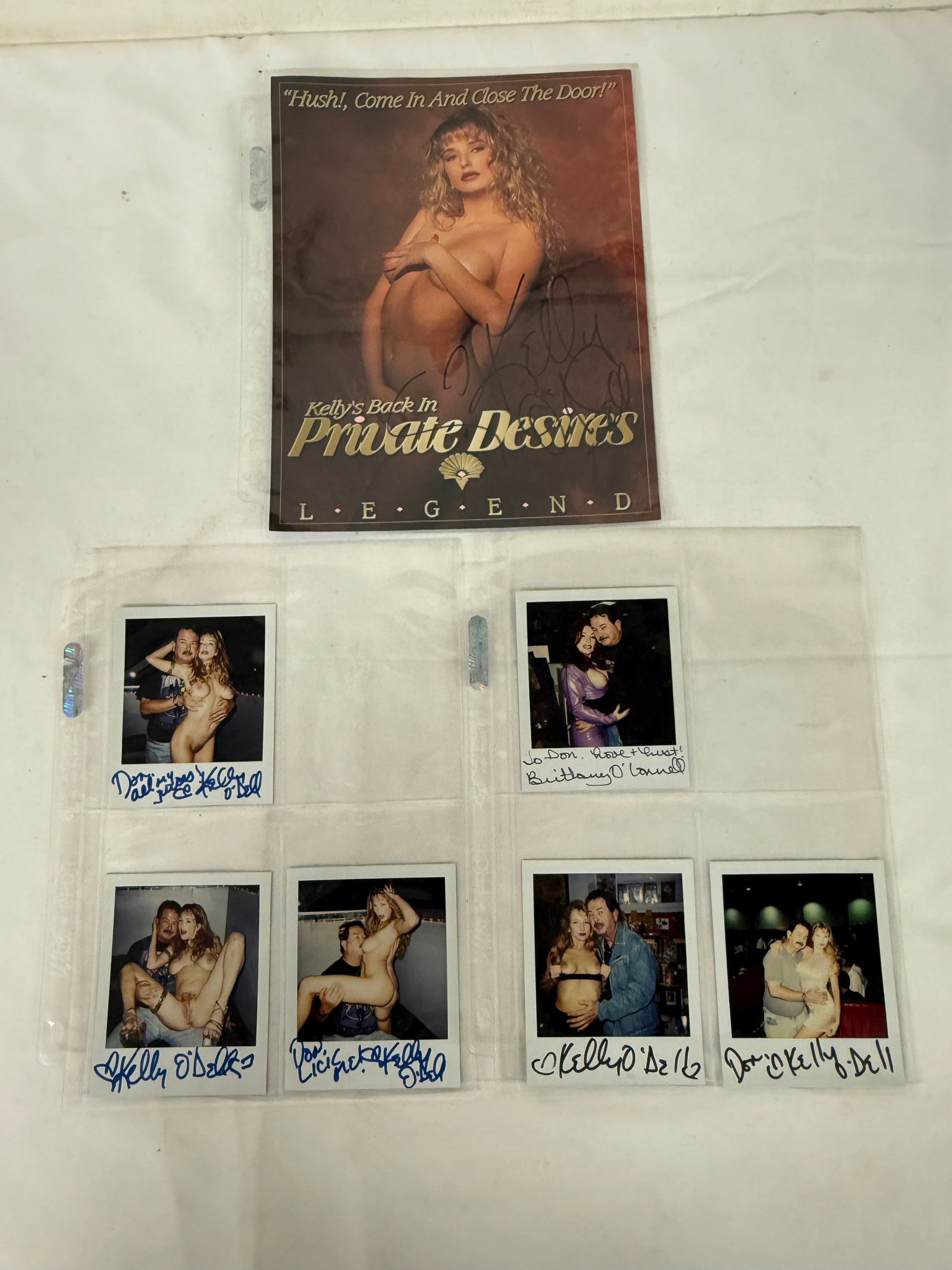 Vintage Adult Film Actress Signed Polaroid Photographs: Vintage Adult Film Actress Signed Polaroid Photographs