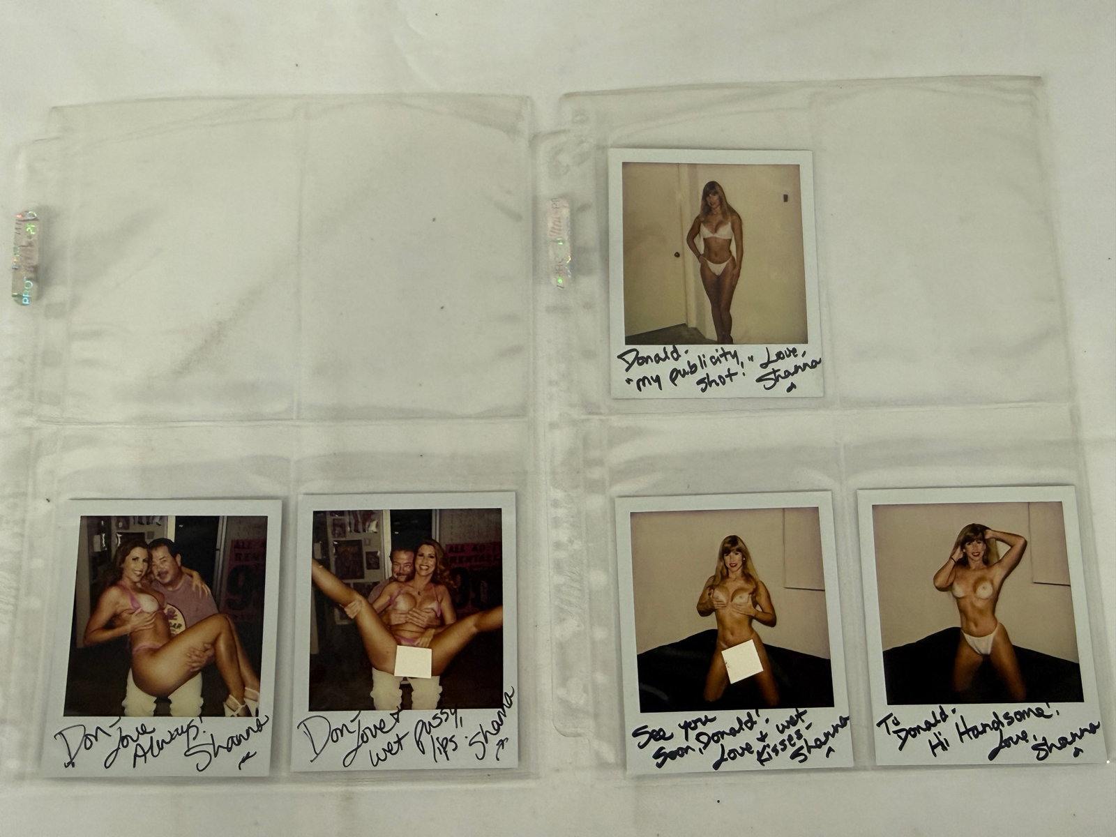 Vintage Adult Film Actress Signed Polaroid Photographs: Vintage Adult Film Actress Signed Polaroid Photographs