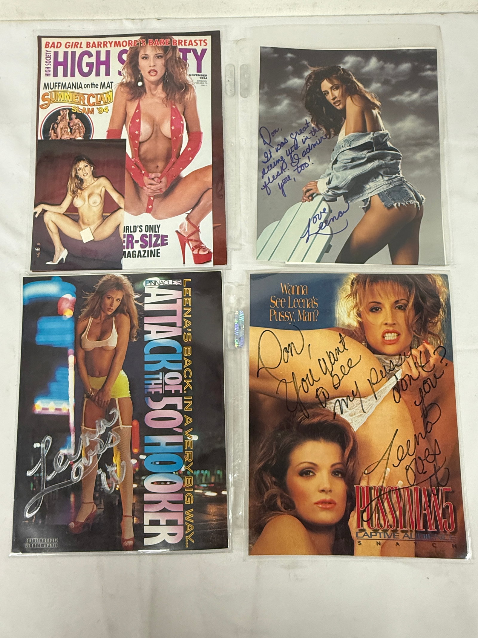 Vintage Adult Film Actress Signed Ephemera Collection Lot: Vintage Adult Film Actress Signed Ephemera Collection Lot