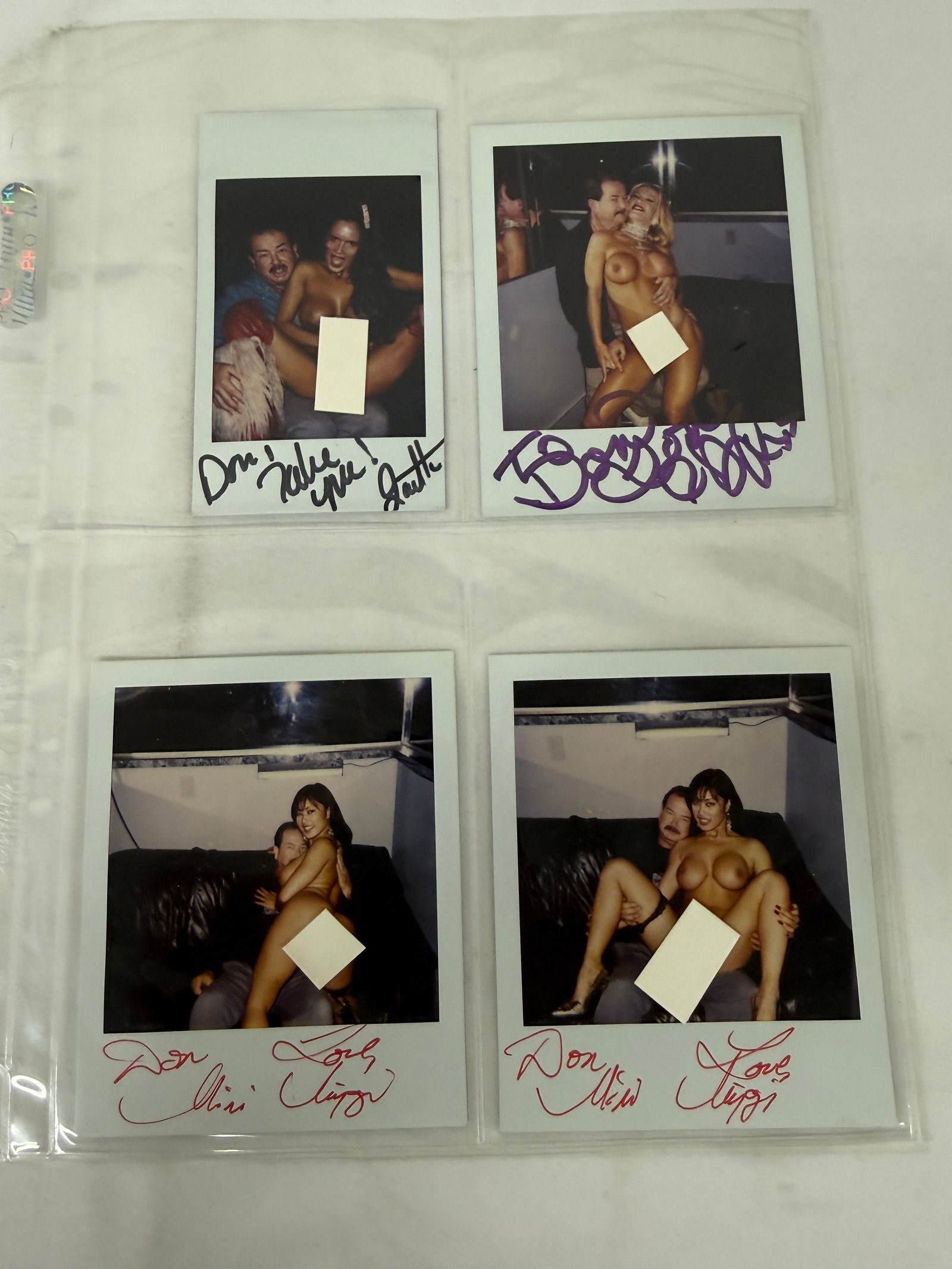 Vintage Adult Film Actress Signed Polaroid Photographs: Vintage Adult Film Actress Signed Polaroid Photographs