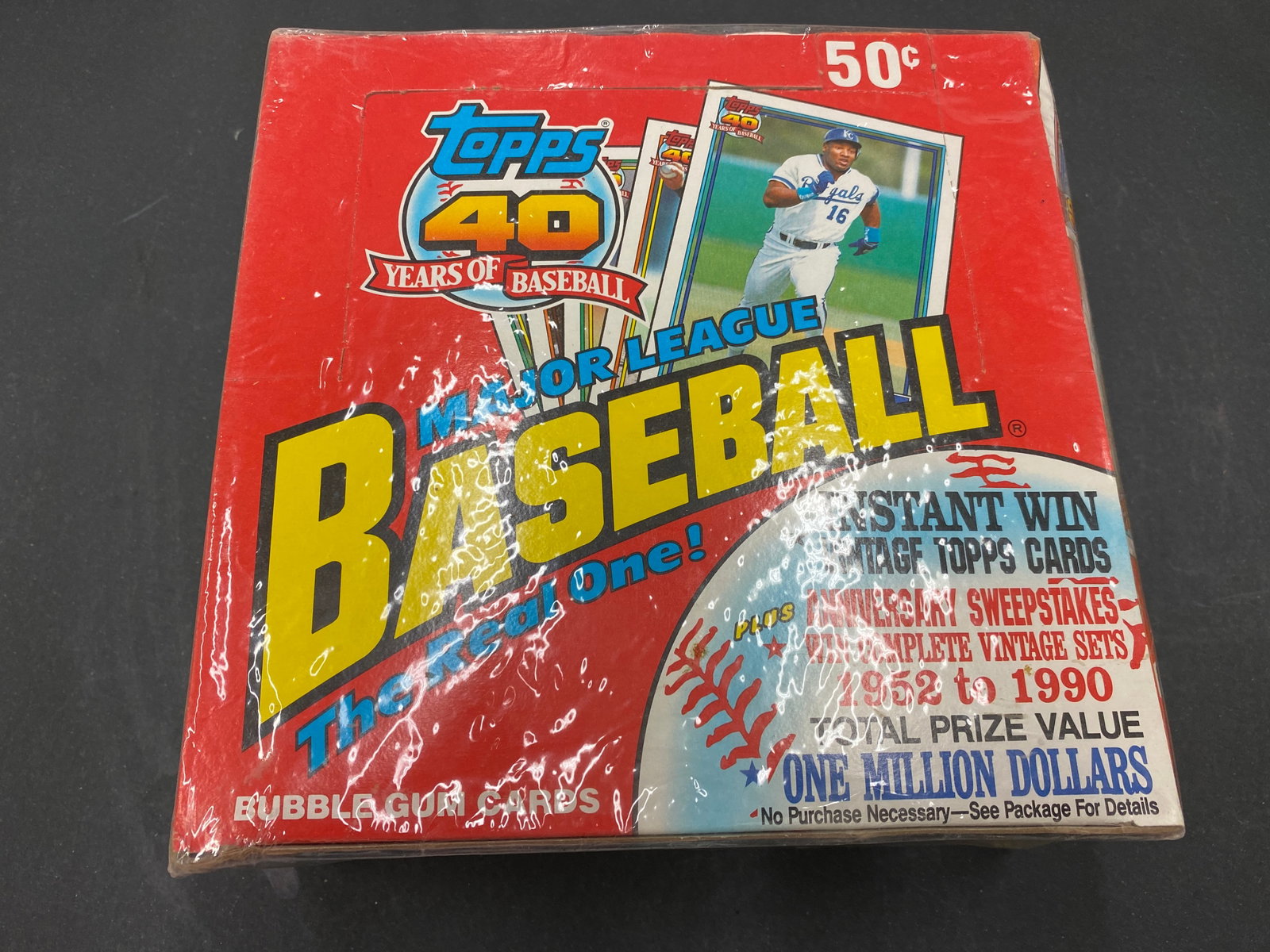 1991 Topps 40 Years of Baseball Sealed Wax Box 36 Packs Major League (1 of 3)