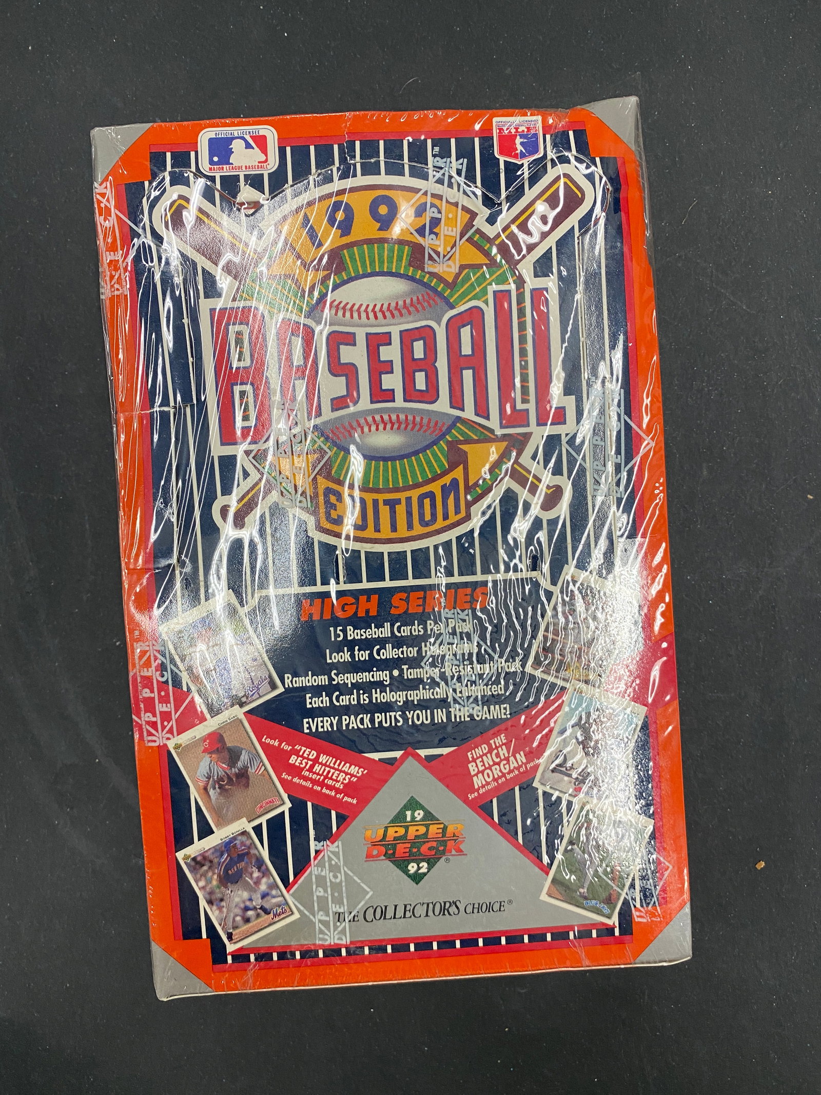 1992 Upper Deck Baseball High Series Sealed Wax Box + Johnny Bench Heroes Pack (1 of 3)