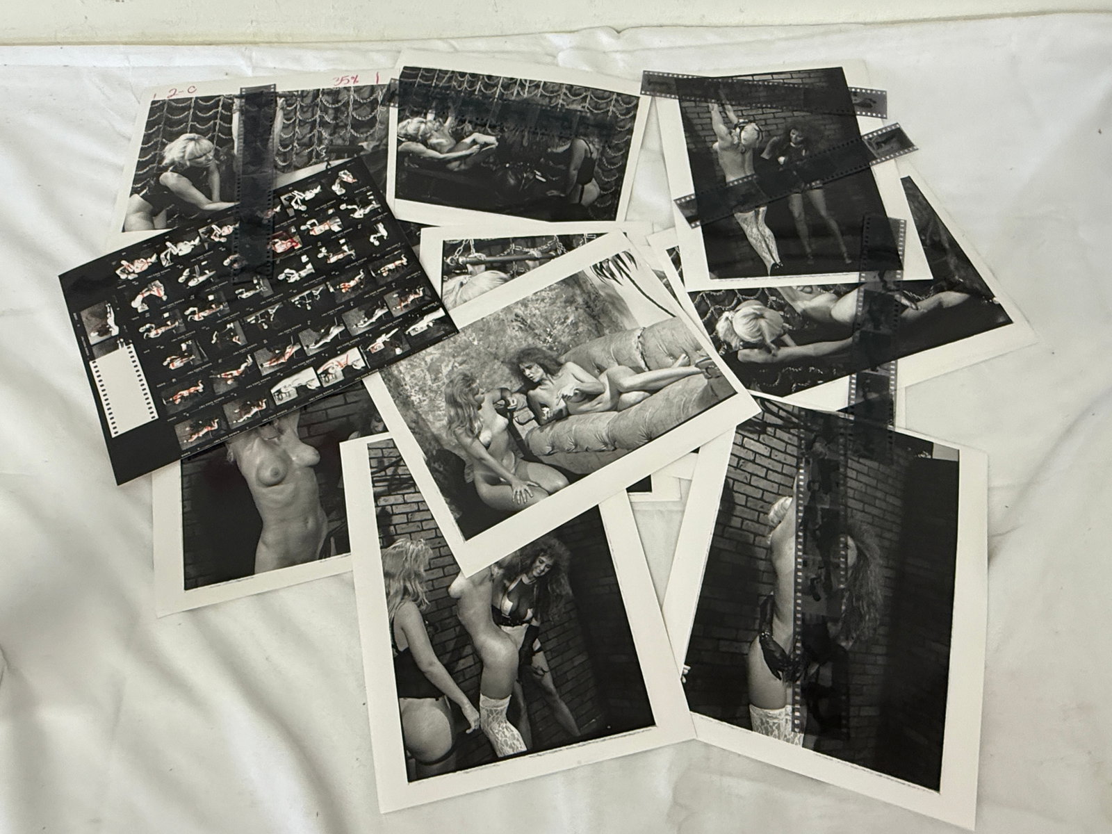 Vintage Black and White Erotic Adult Photographs Negatives and Contact Sheets (1 of 2)