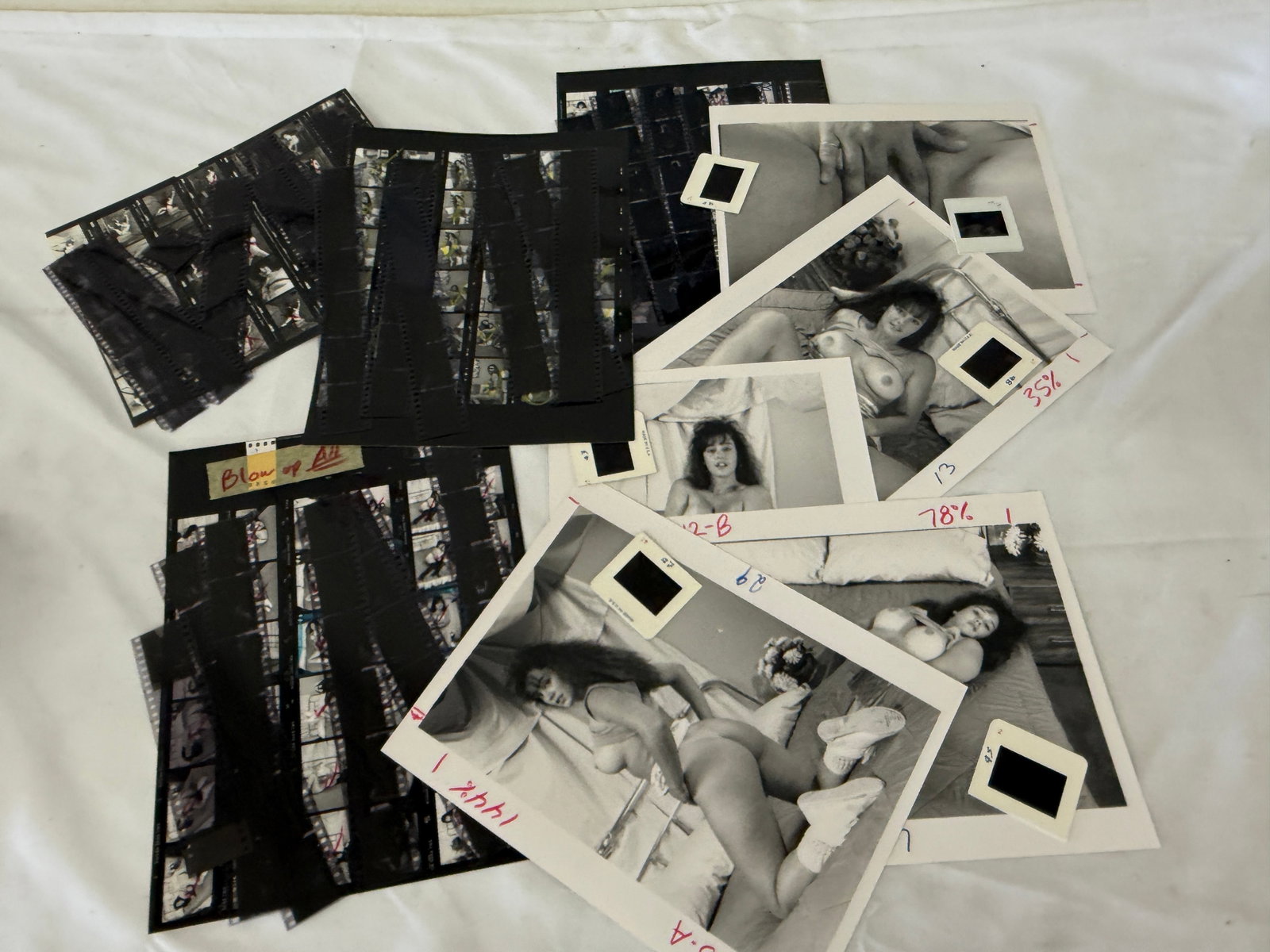 Vintage Black and White Erotic Adult Photographs Negatives and Contact Sheets (1 of 2)