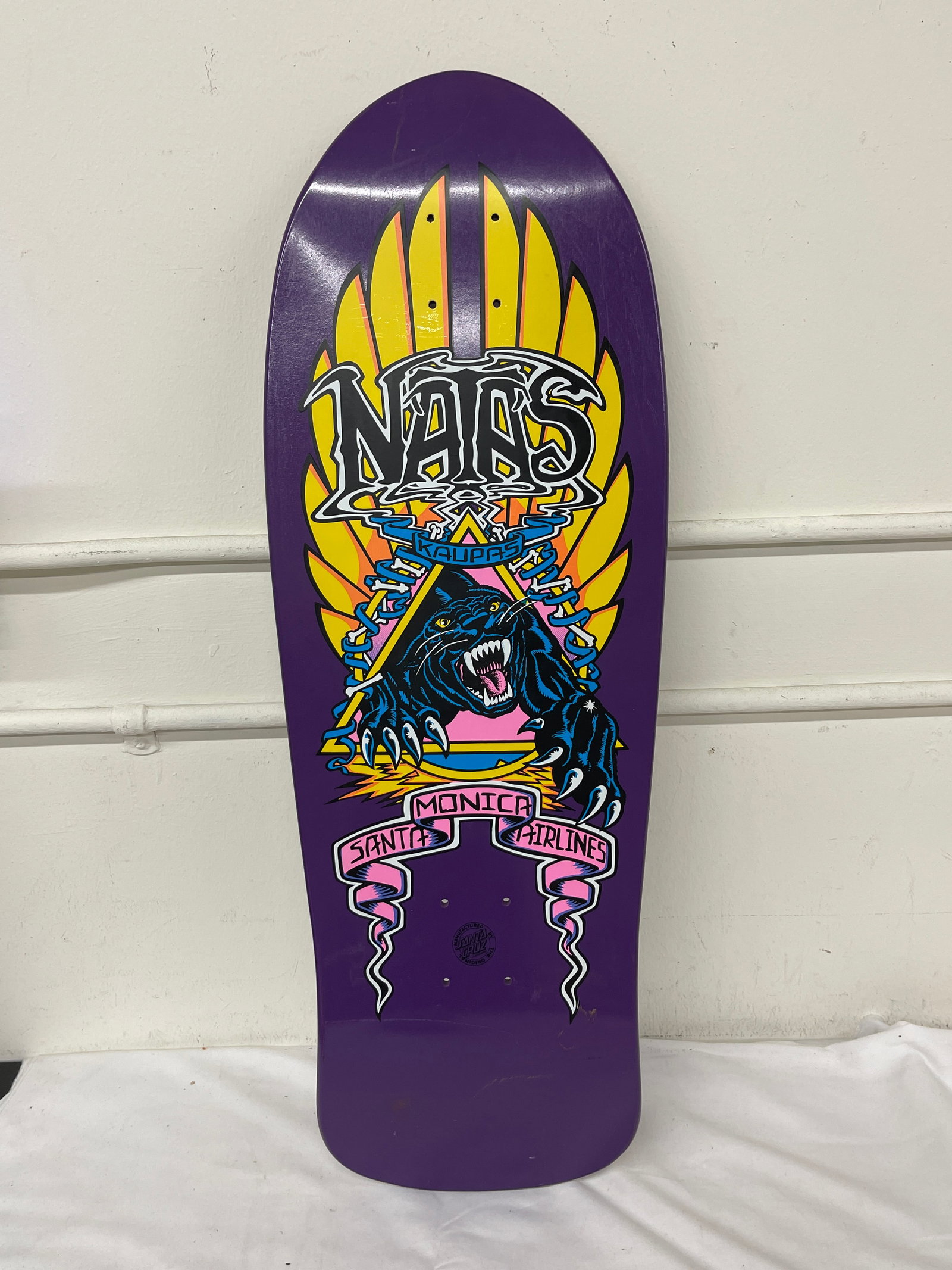 Natas Kaupas Santa Monica Airlines Panther Purple Reissue Skateboard Deck (1 of 2)