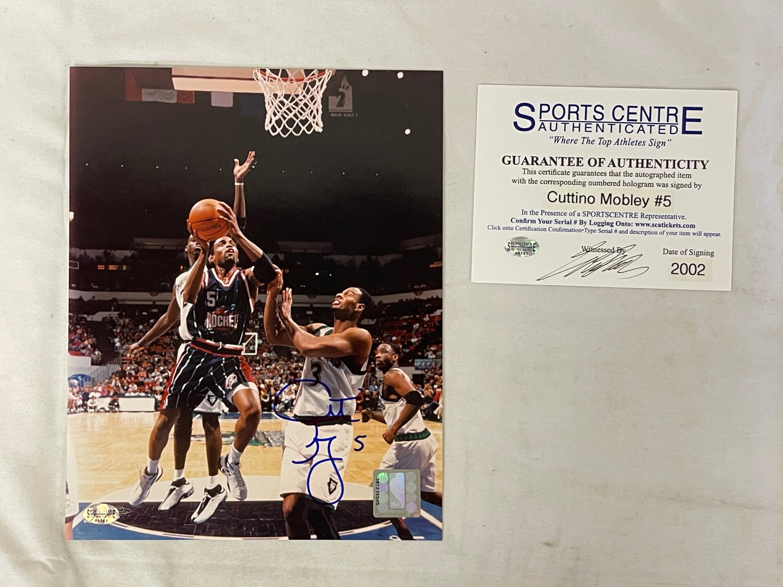 Cuttino Mobley Houston Rockets Signed 8x10 Photo SCA COA 2002 NBA #5 (1 of 5)