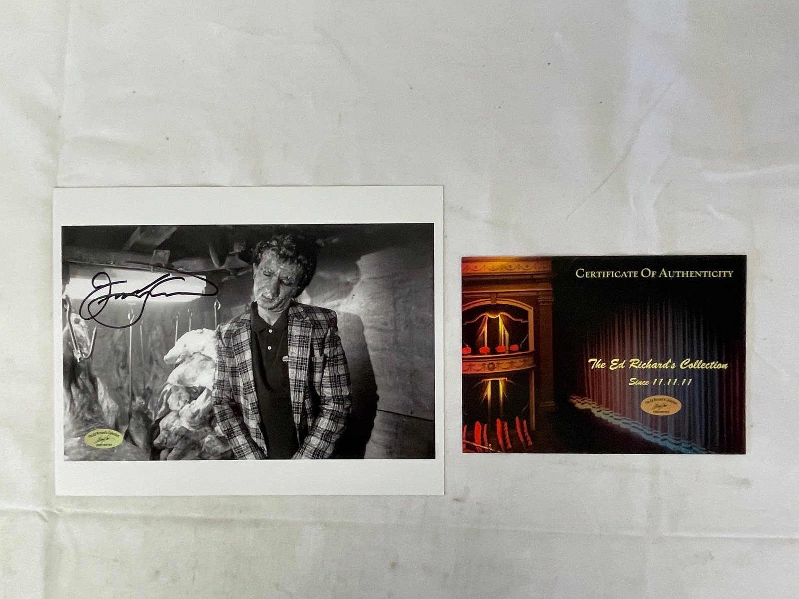 Horror Movie Actor Signed 8x10 B&W Photo with Ed Richards COA (1 of 4)